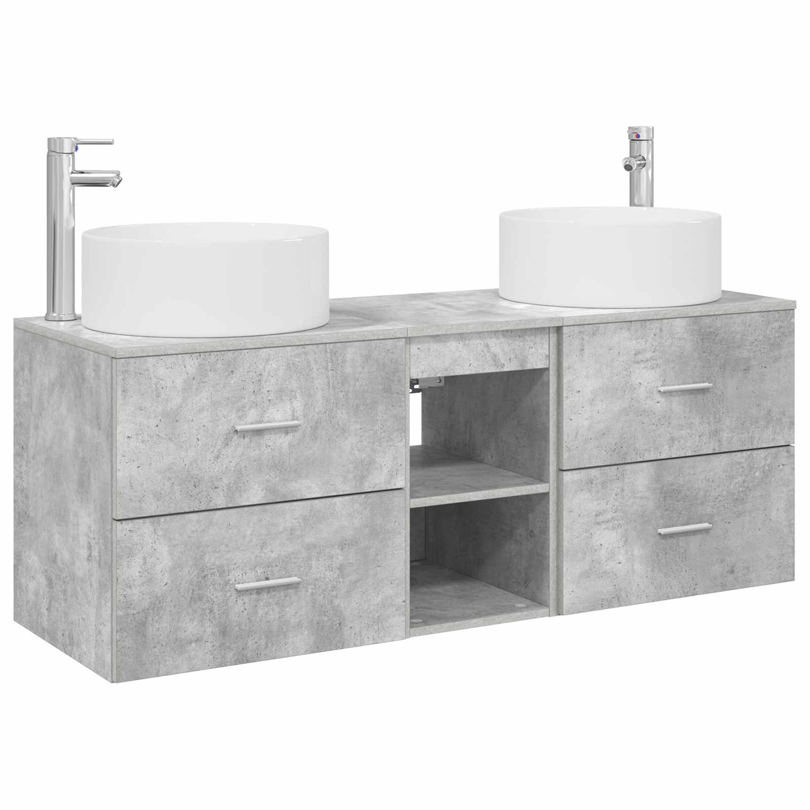 Ensemble de mobilier de salle de bain 3 pc Gris béton