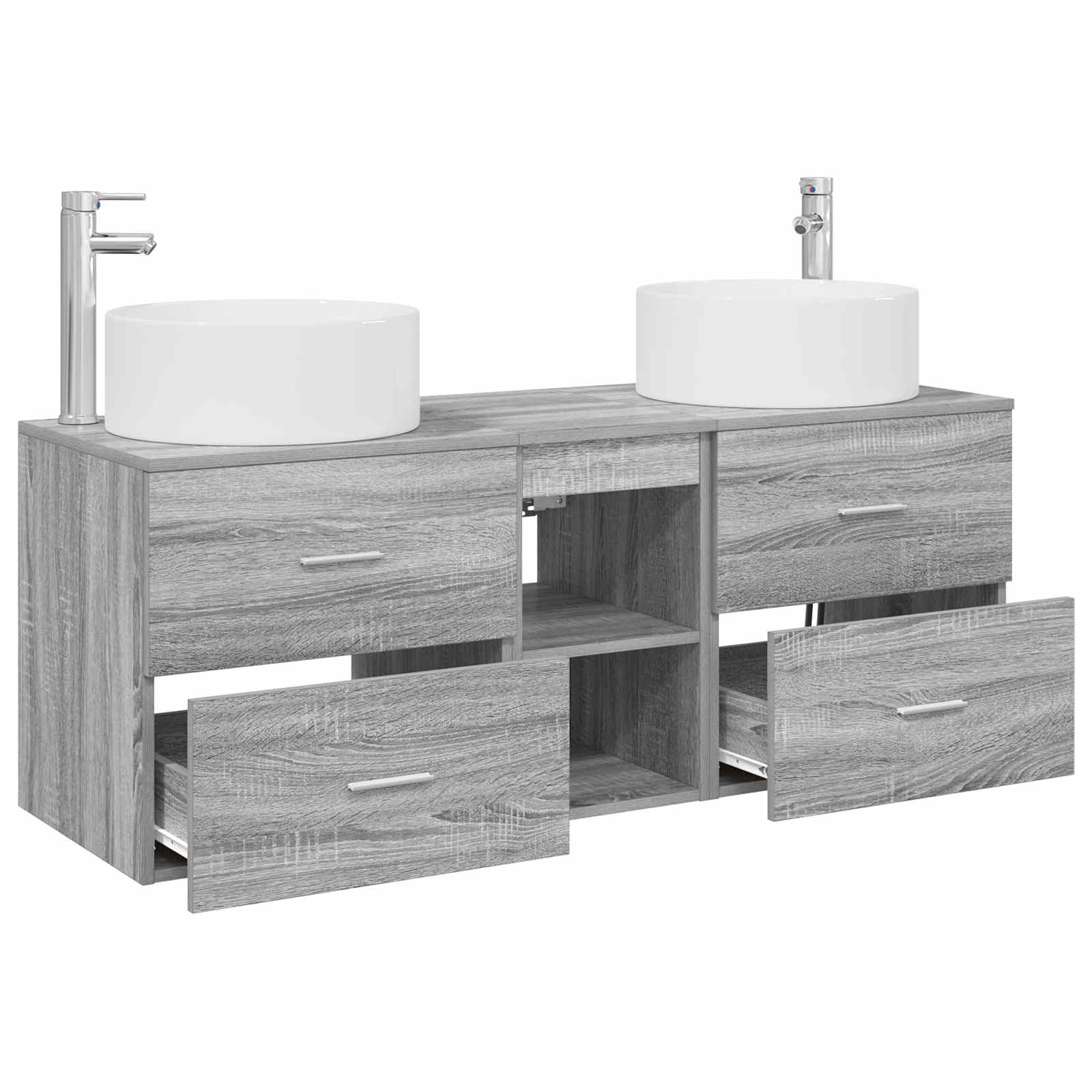 Ensemble de mobilier de salle de bain 3 pc Sonoma gris