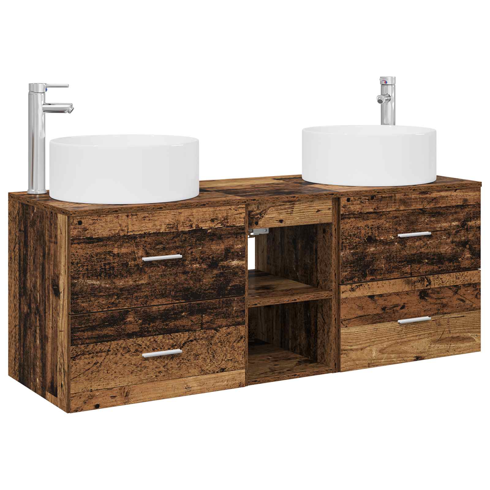 Ensemble de mobilier de salle de bain 3 pc Bois ancien