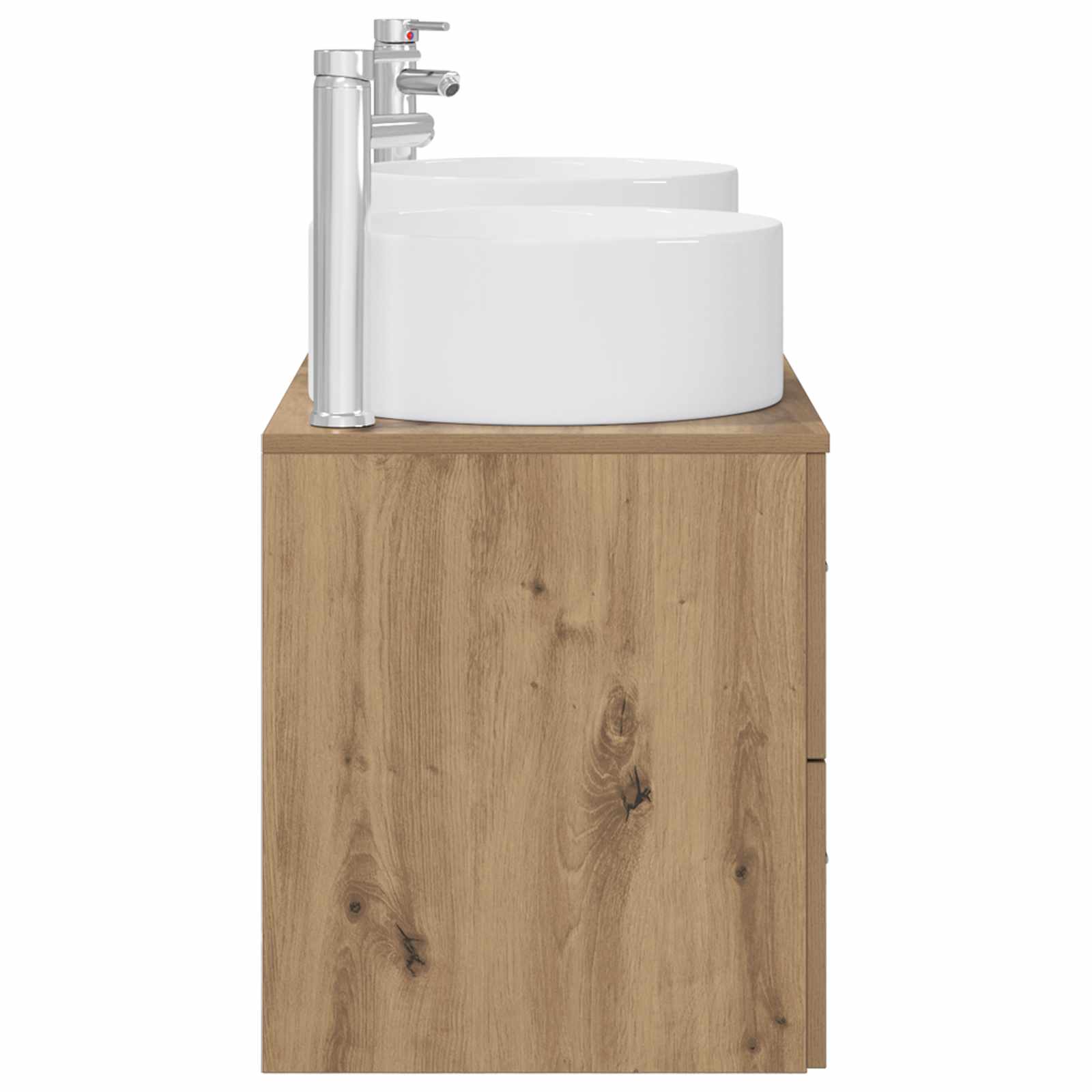 Ensemble de mobilier de salle de bain 3 pc Chêne artisanal