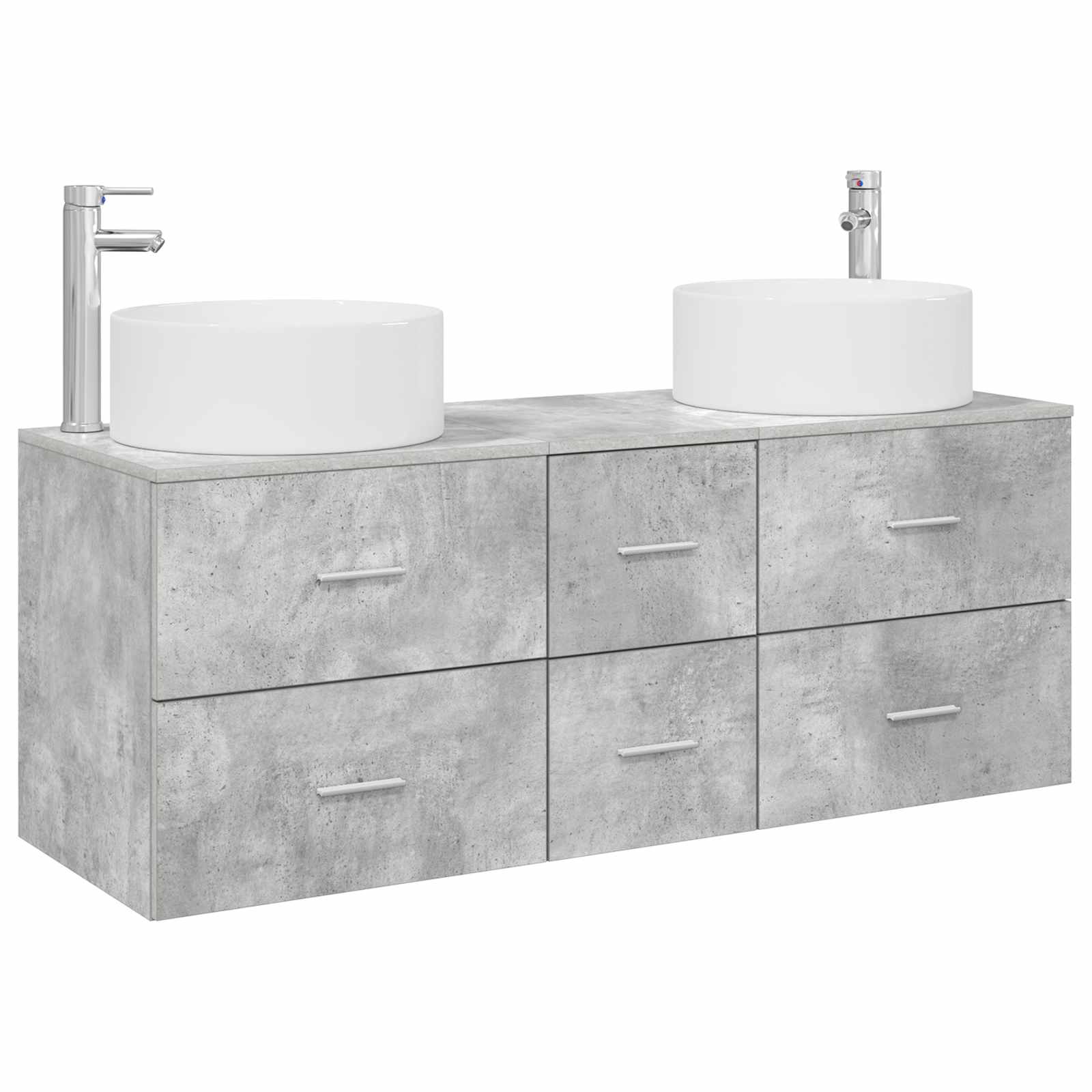 Ensemble de mobilier de salle de bain 3 pc Gris béton