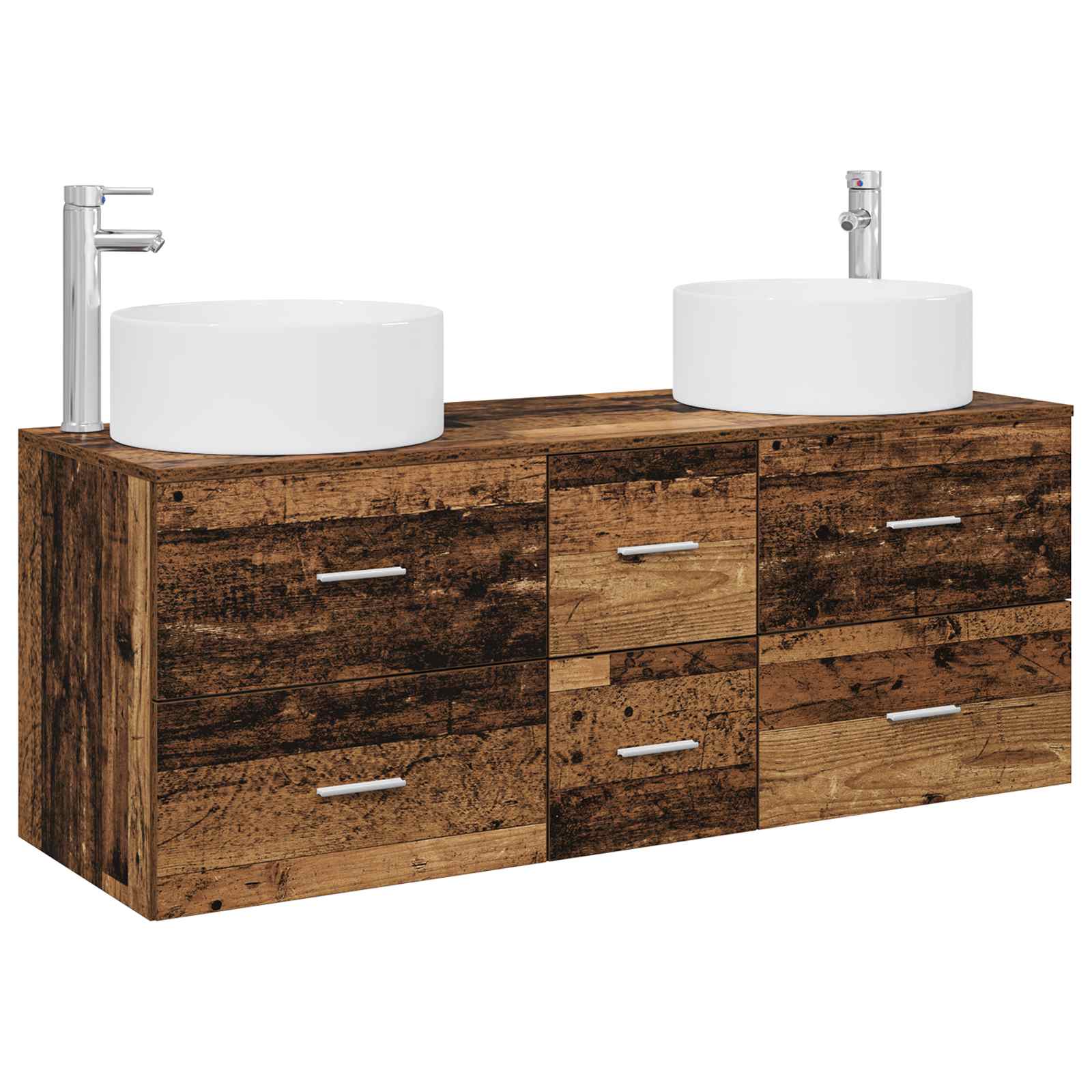 Ensemble de mobilier de salle de bain 3 pc Bois ancien
