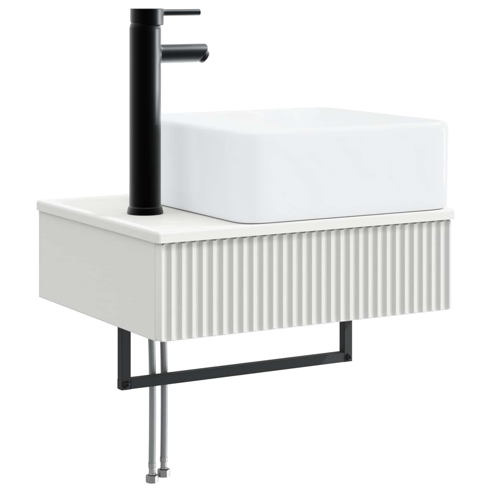 Ensemble de mobilier de salle de bain 5 pc Blanc