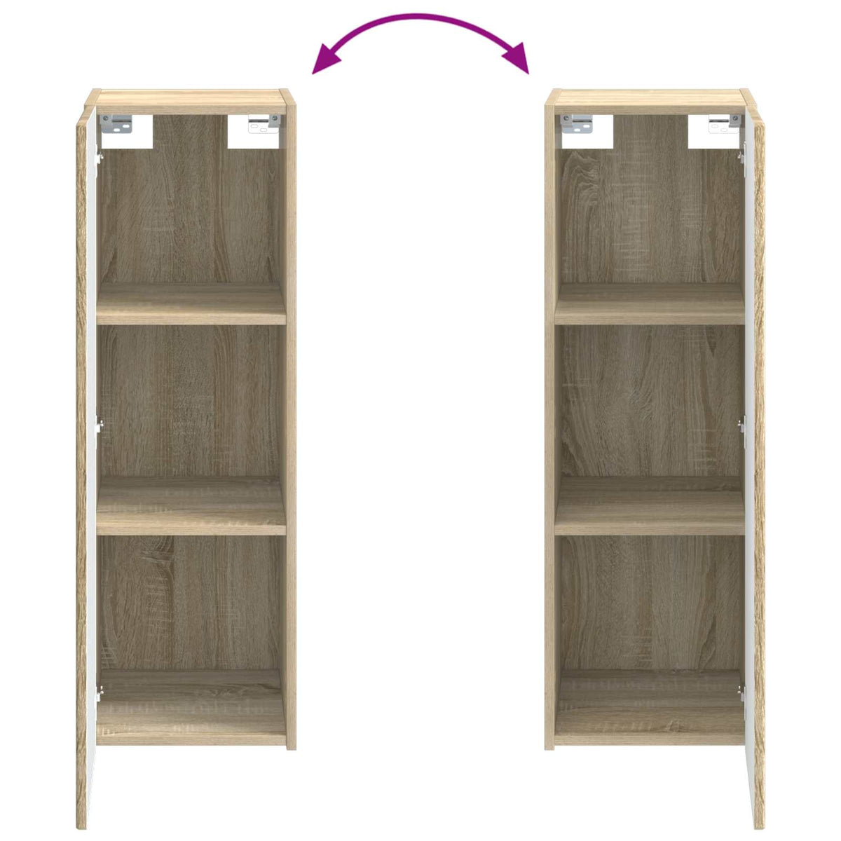 Ensemble de mobilier de salle de bain 5 pc Chêne Sonoma