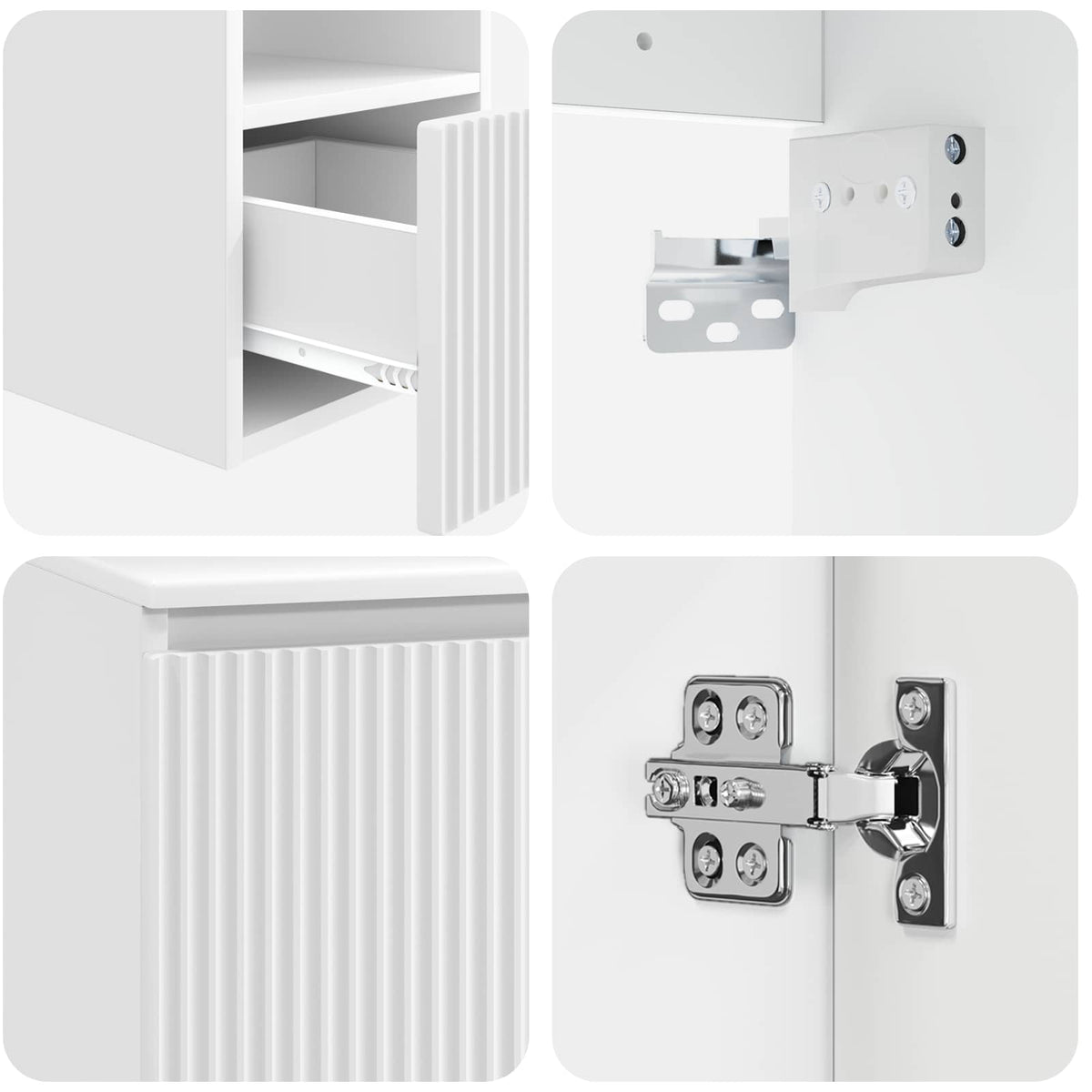 Ensemble de mobilier de salle de bain 5 pc Blanc