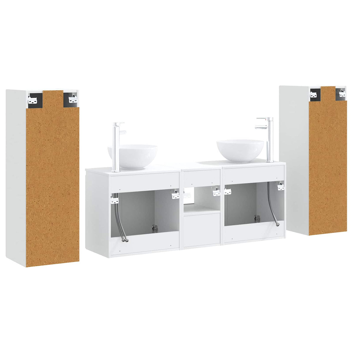 Ensemble de mobilier de salle de bain 5 pc Blanc