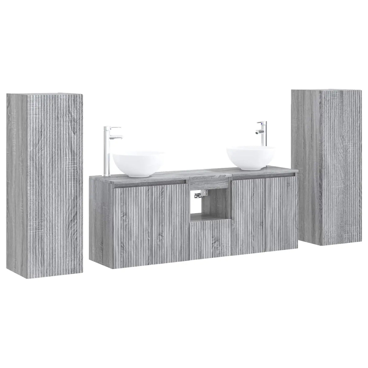 Ensemble de mobilier de salle de bain 5 pc Sonoma gris - XIOS