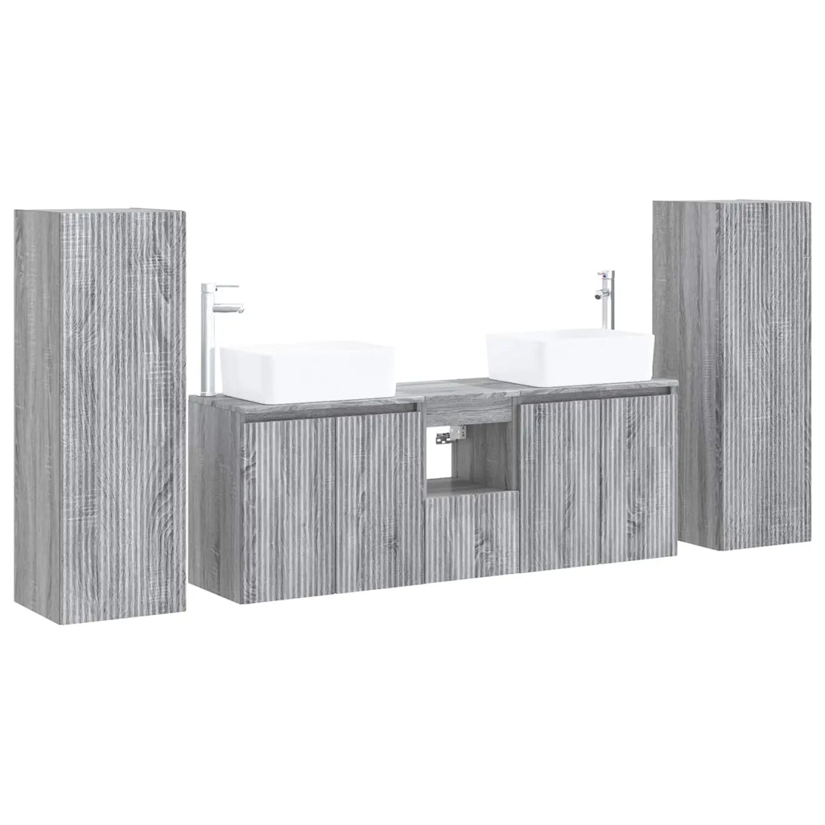 Ensemble de mobilier de salle de bain 5 pc Sonoma gris - XIOS