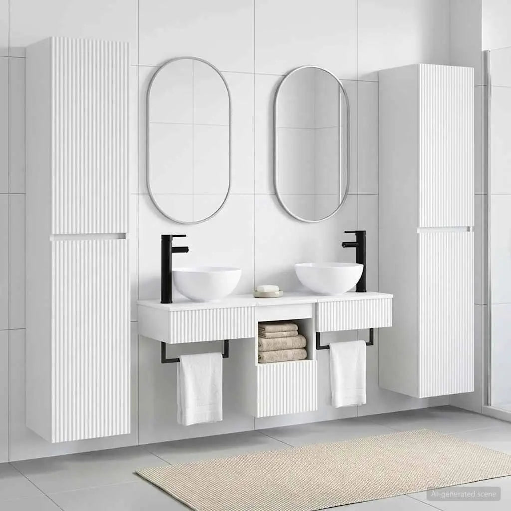Ensemble de mobilier de salle de bain 5 pc Blanc - XIOS