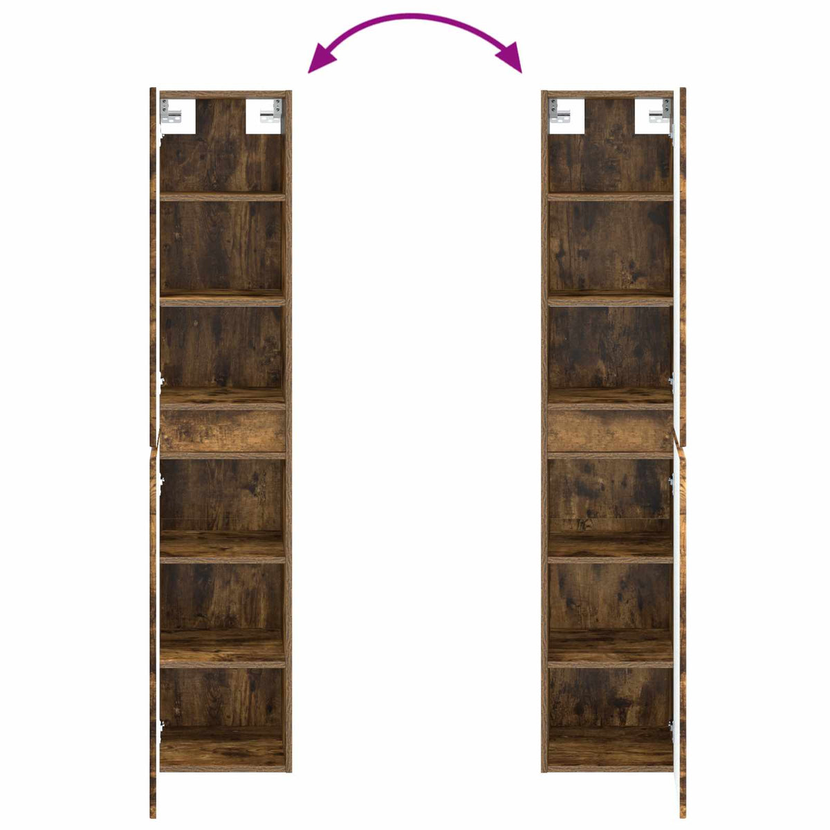 Ensemble de mobilier de salle de bain 5 pc Chêne fumé