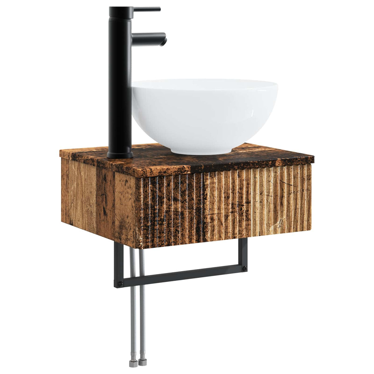 Ensemble de mobilier de salle de bain 5 pc Bois ancien