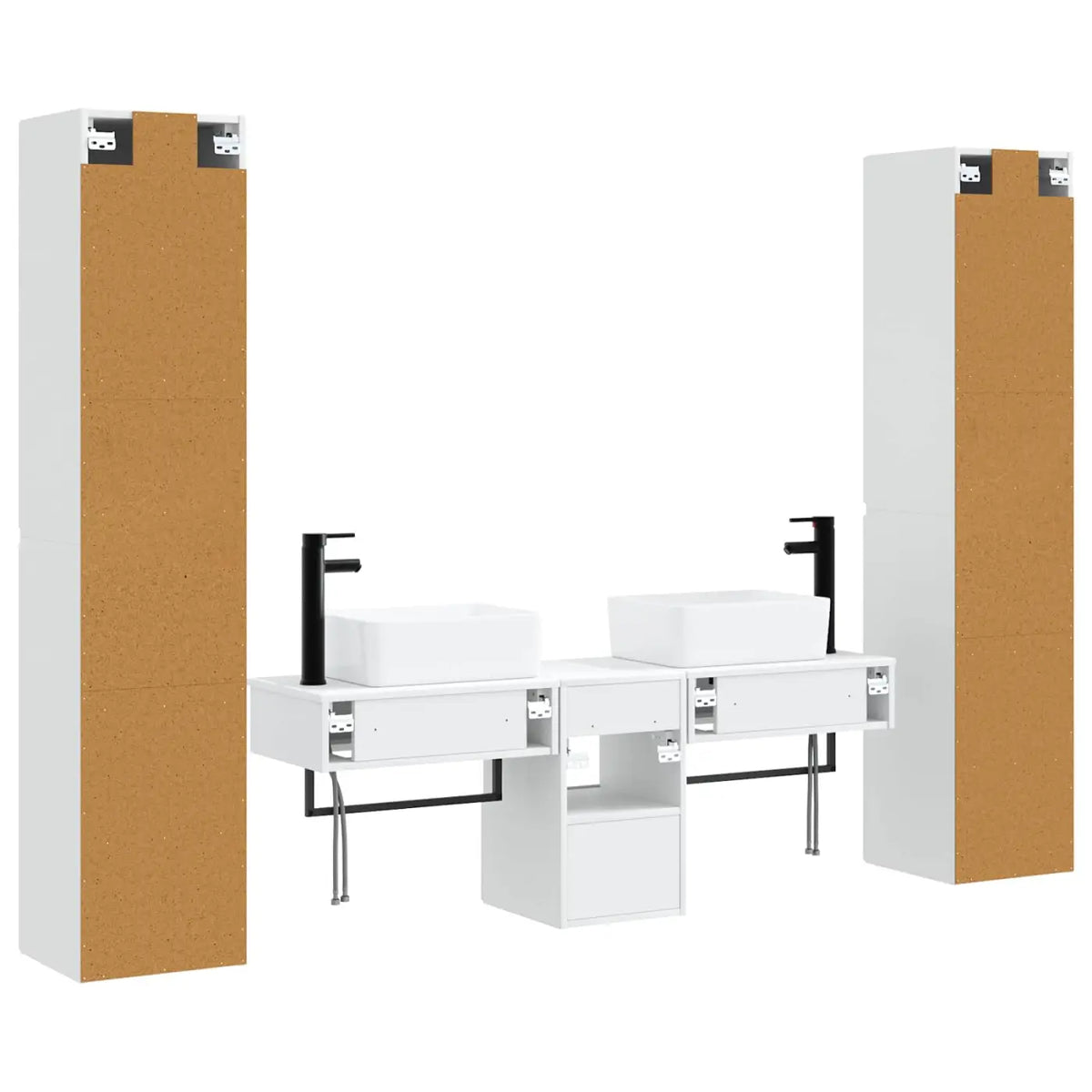 Ensemble de mobilier de salle de bain 5 pc Blanc - XIOS