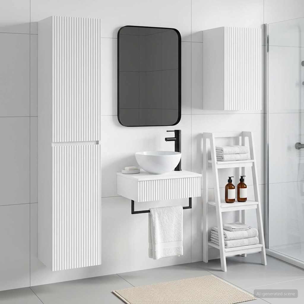 Ensemble de mobilier de salle de bain 3 pc Blanc