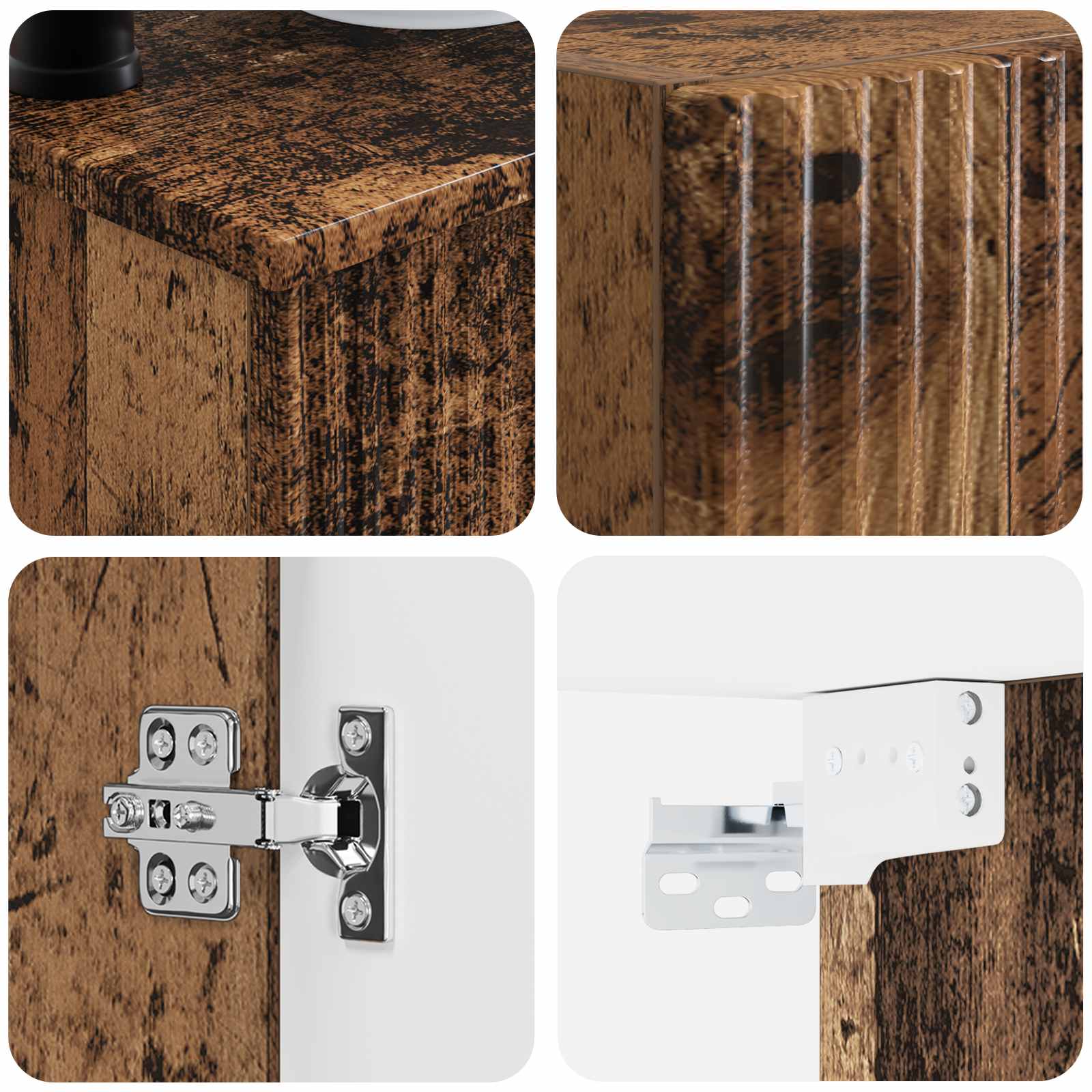 Ensemble de mobilier de salle de bain 3 pc Bois ancien