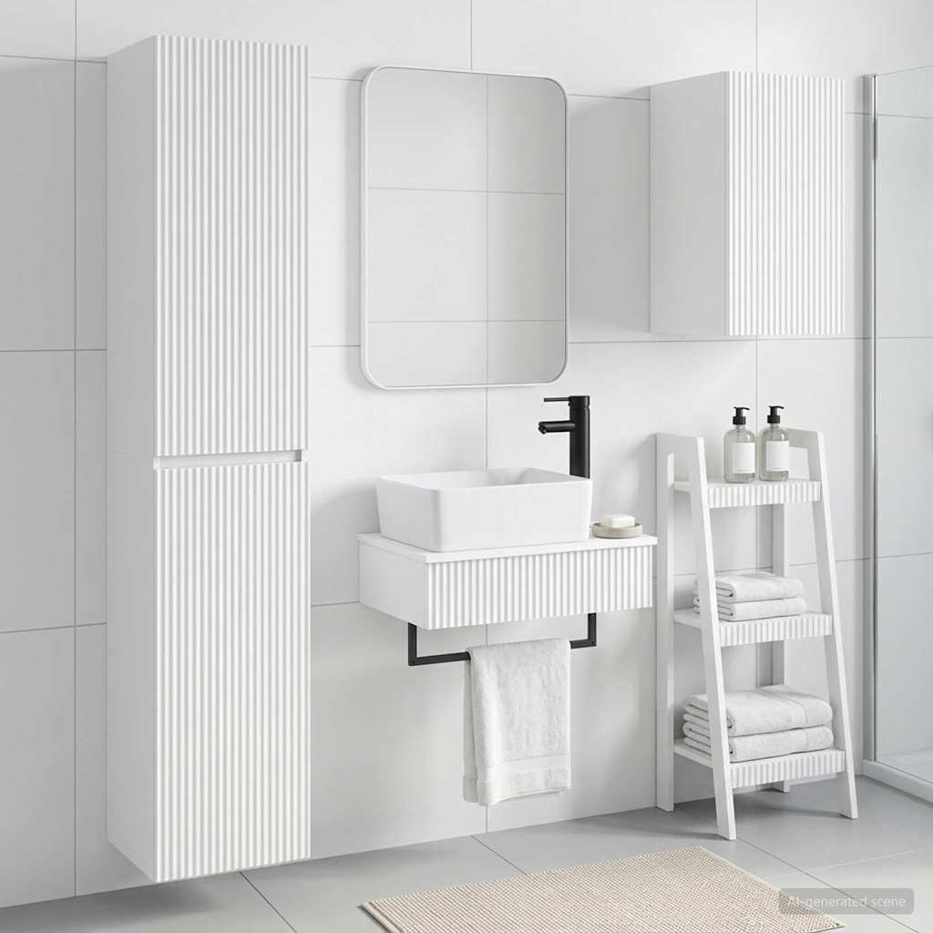 Ensemble de mobilier de salle de bain 3 pc Blanc