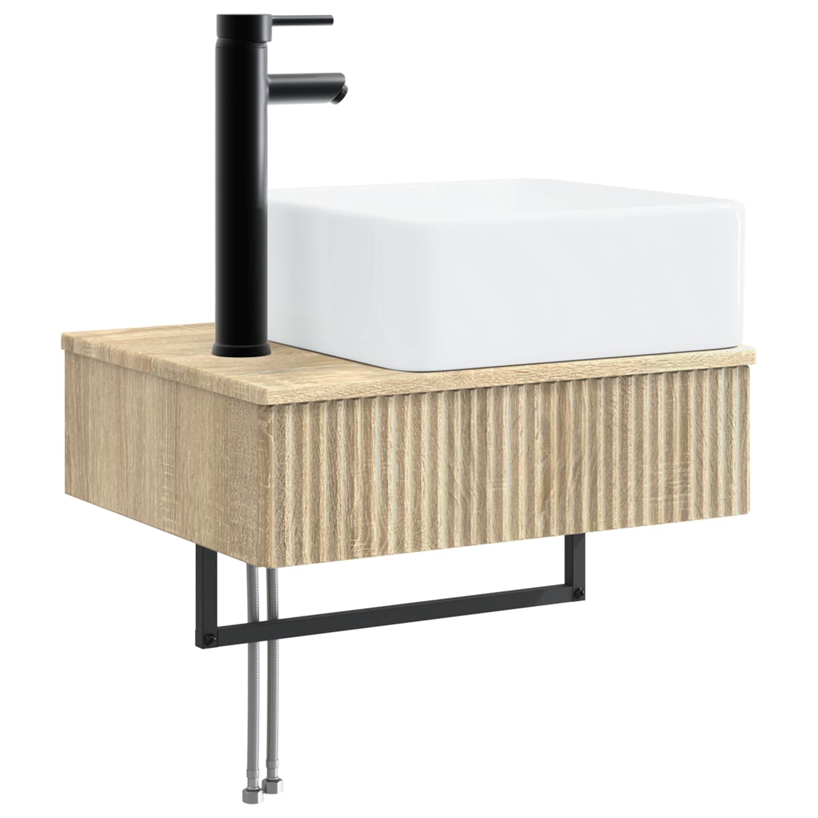 Ensemble de mobilier de salle de bain 3 pc Chêne Sonoma