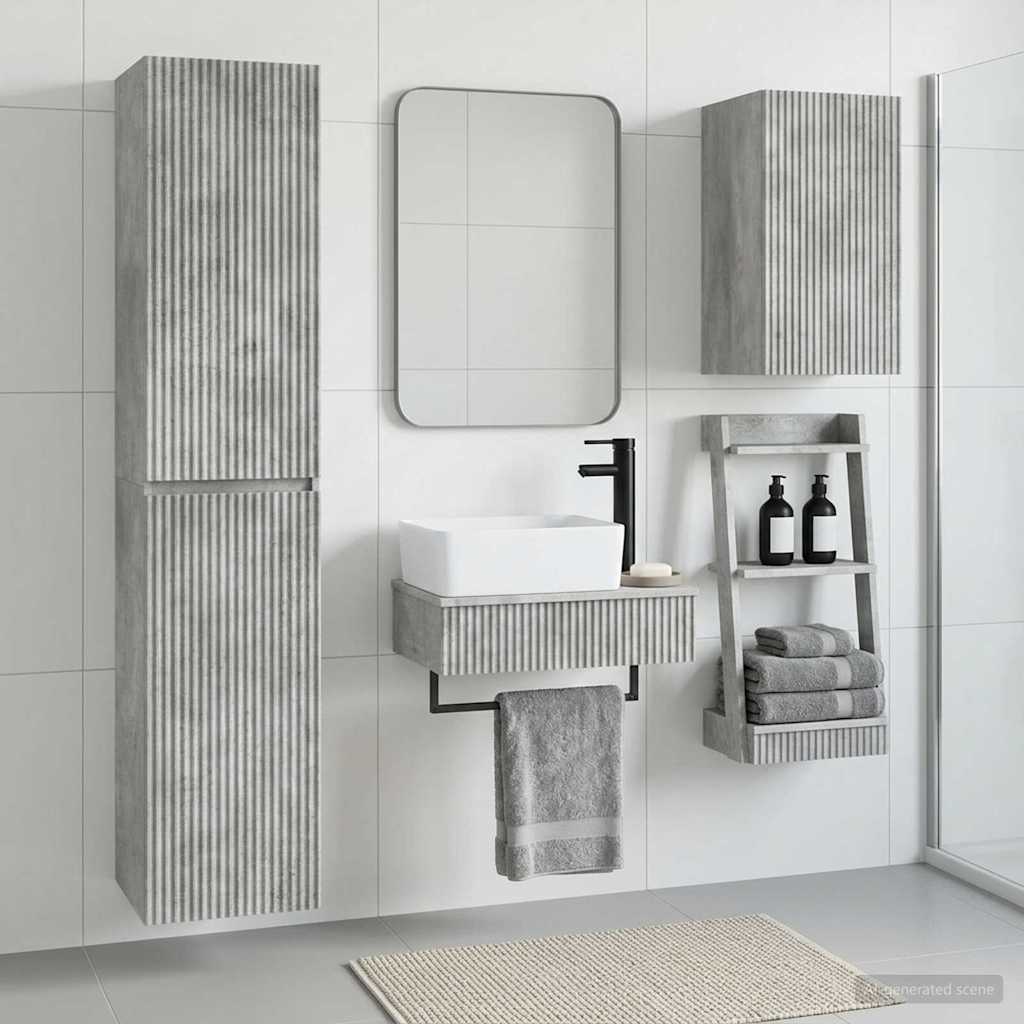 Ensemble de mobilier de salle de bain 3 pc Gris béton