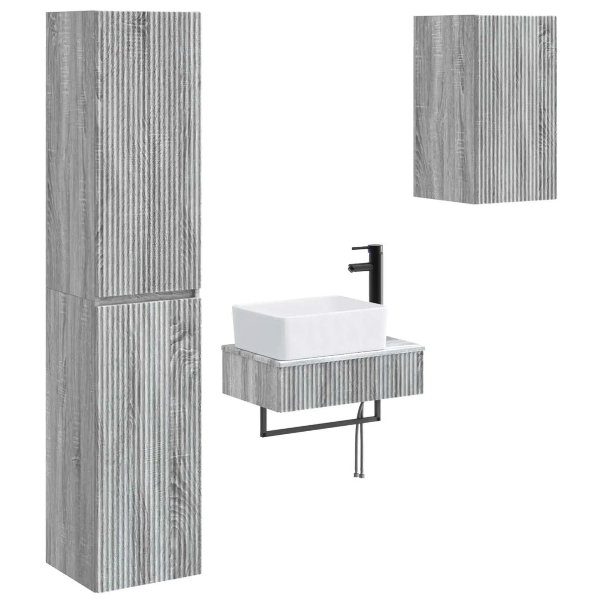 Ensemble de mobilier de salle de bain 3 pc Sonoma gris - XIOS