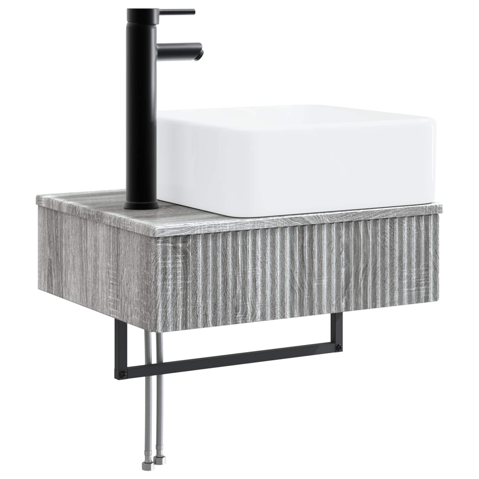 Ensemble de mobilier de salle de bain 3 pc Sonoma gris