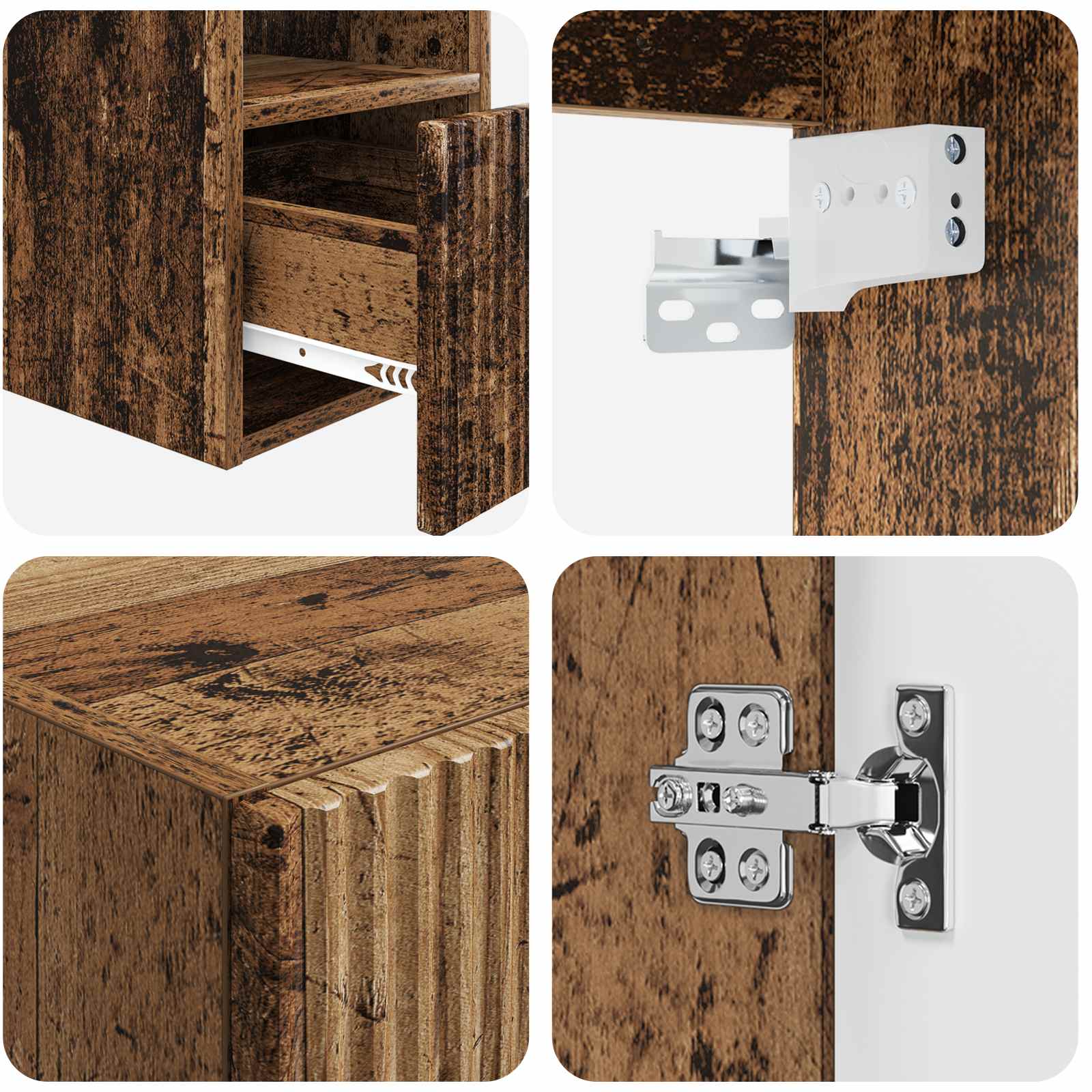 Ensemble de mobilier de salle de bain 3 pc Bois ancien
