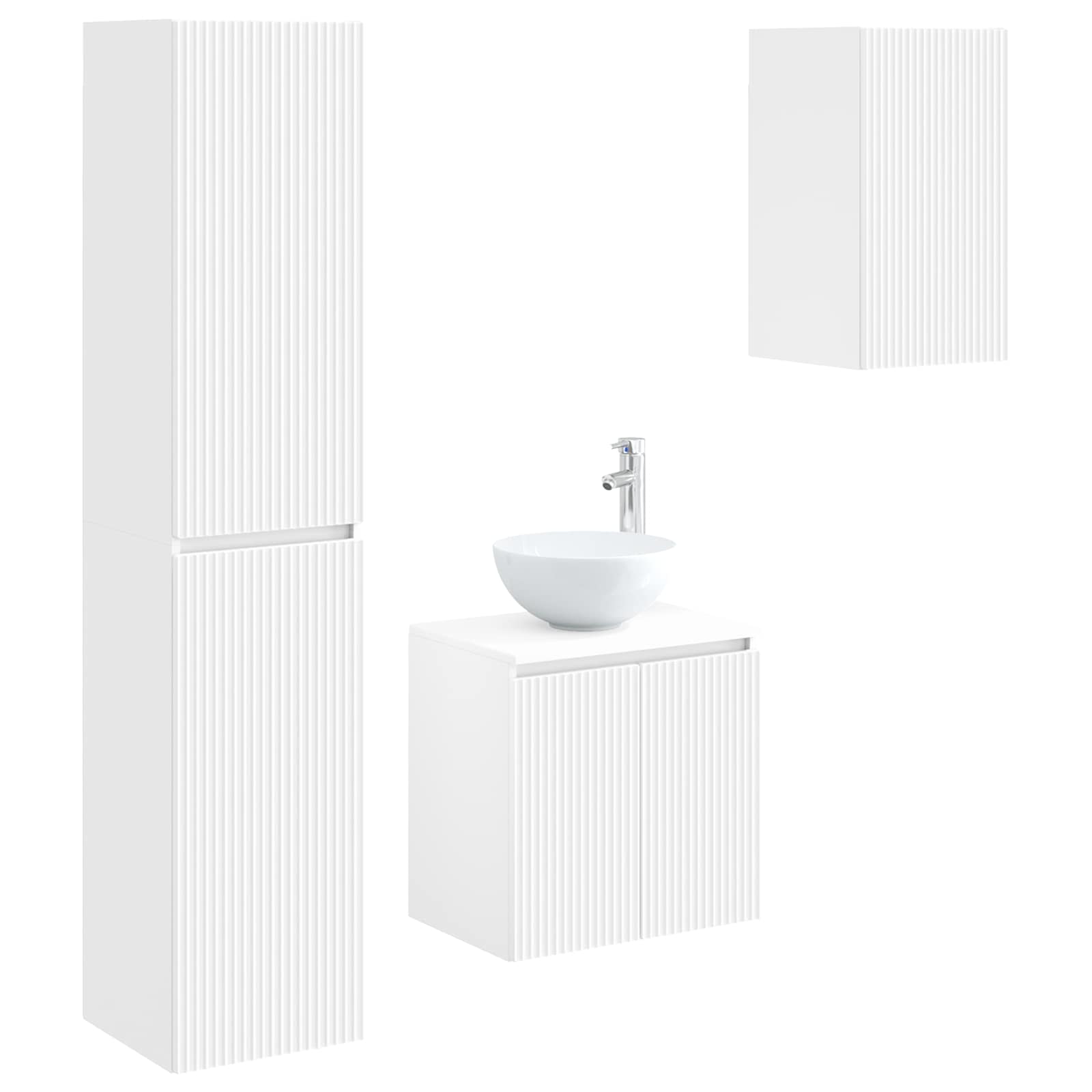 Ensemble de mobilier de salle de bain 3 pc Blanc