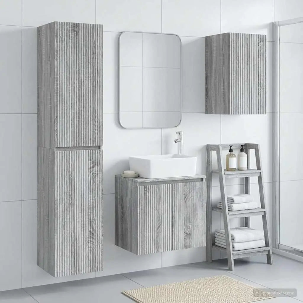 Ensemble de mobilier de salle de bain 3 pc Sonoma gris - XIOS