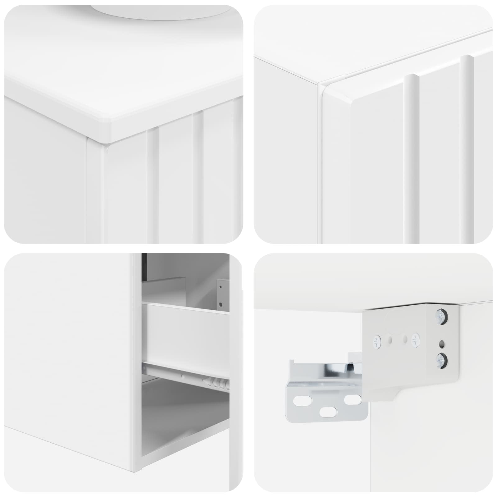 Ensemble de mobilier de salle de bain 3 pc Blanc