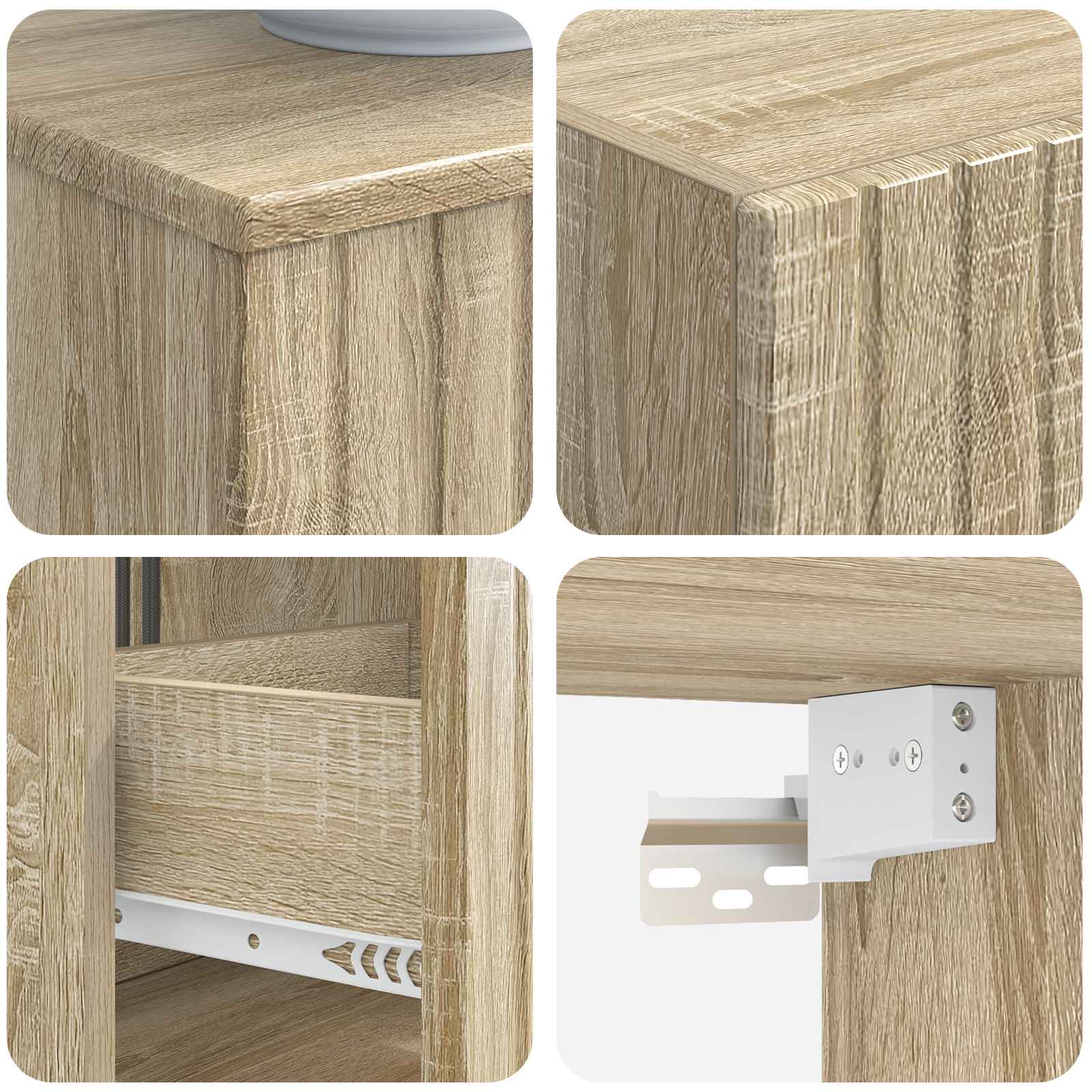 Ensemble de mobilier de salle de bain 3 pc Chêne Sonoma