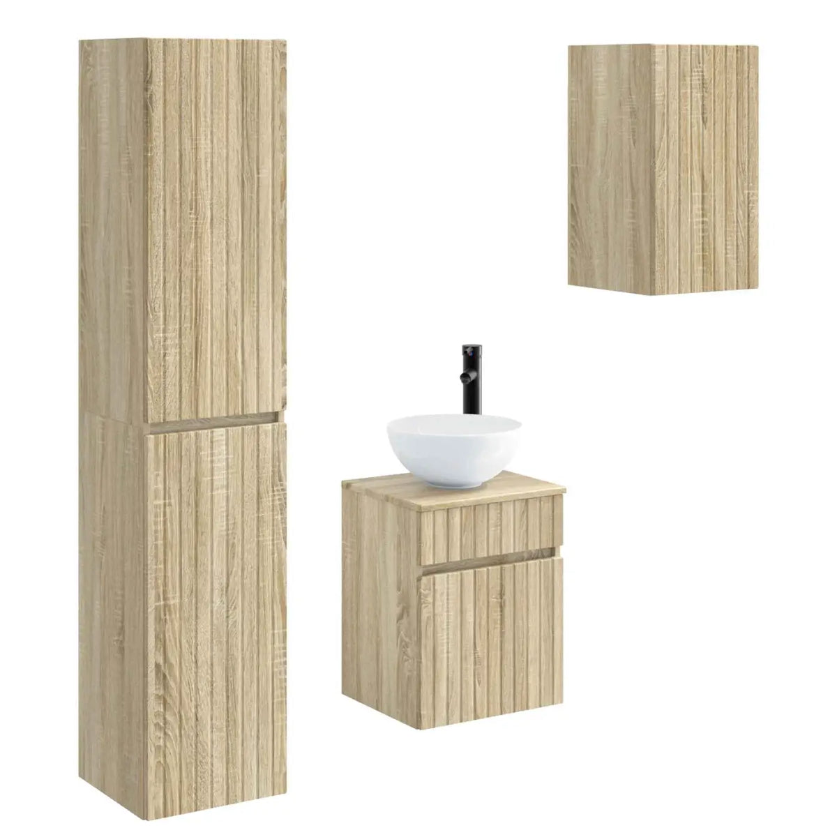 Ensemble de mobilier de salle de bain 3 pc Chêne Sonoma - XIOS