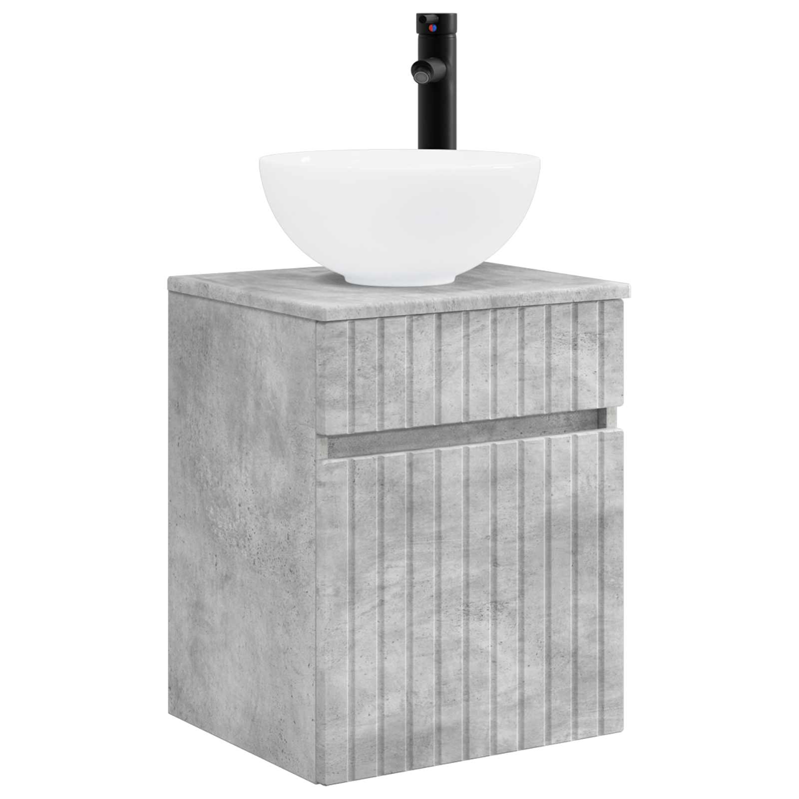 Ensemble de mobilier de salle de bain 3 pc Gris béton