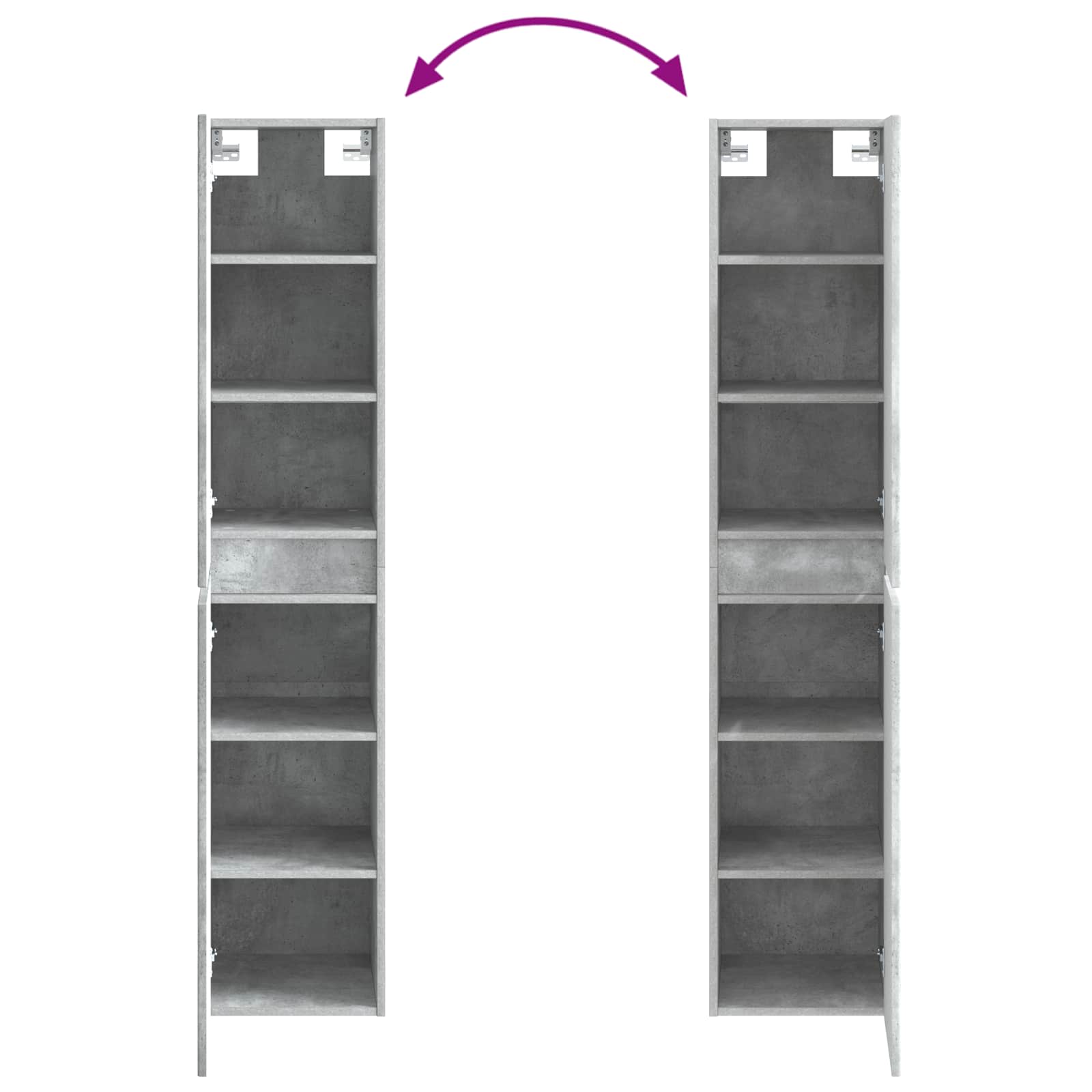 Ensemble de mobilier de salle de bain 3 pc Gris béton