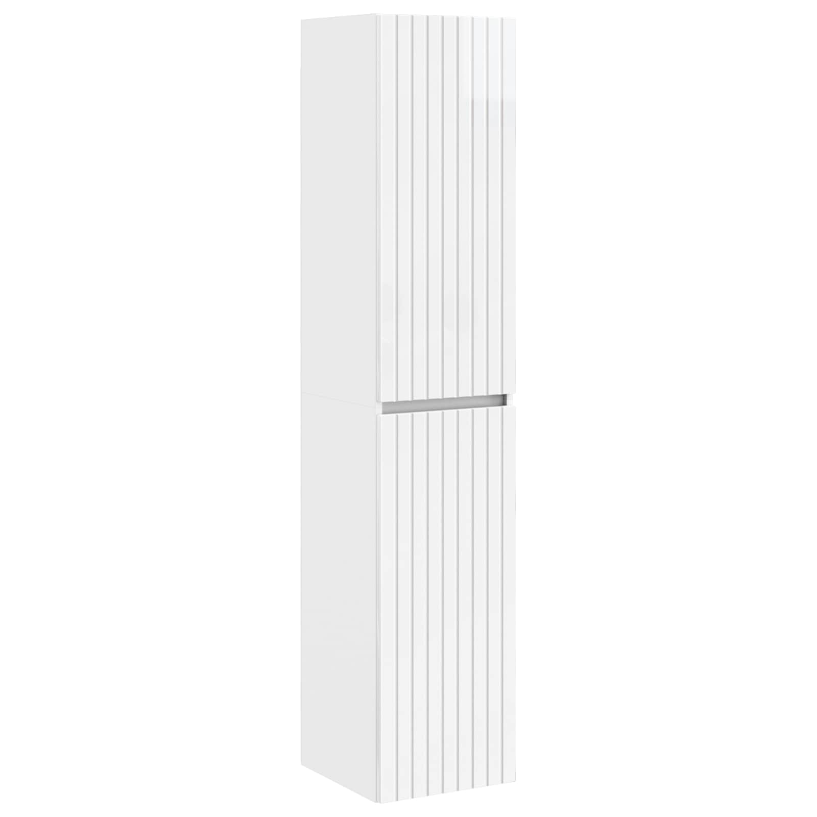 Ensemble de mobilier de salle de bain 3 pc Blanc brillant