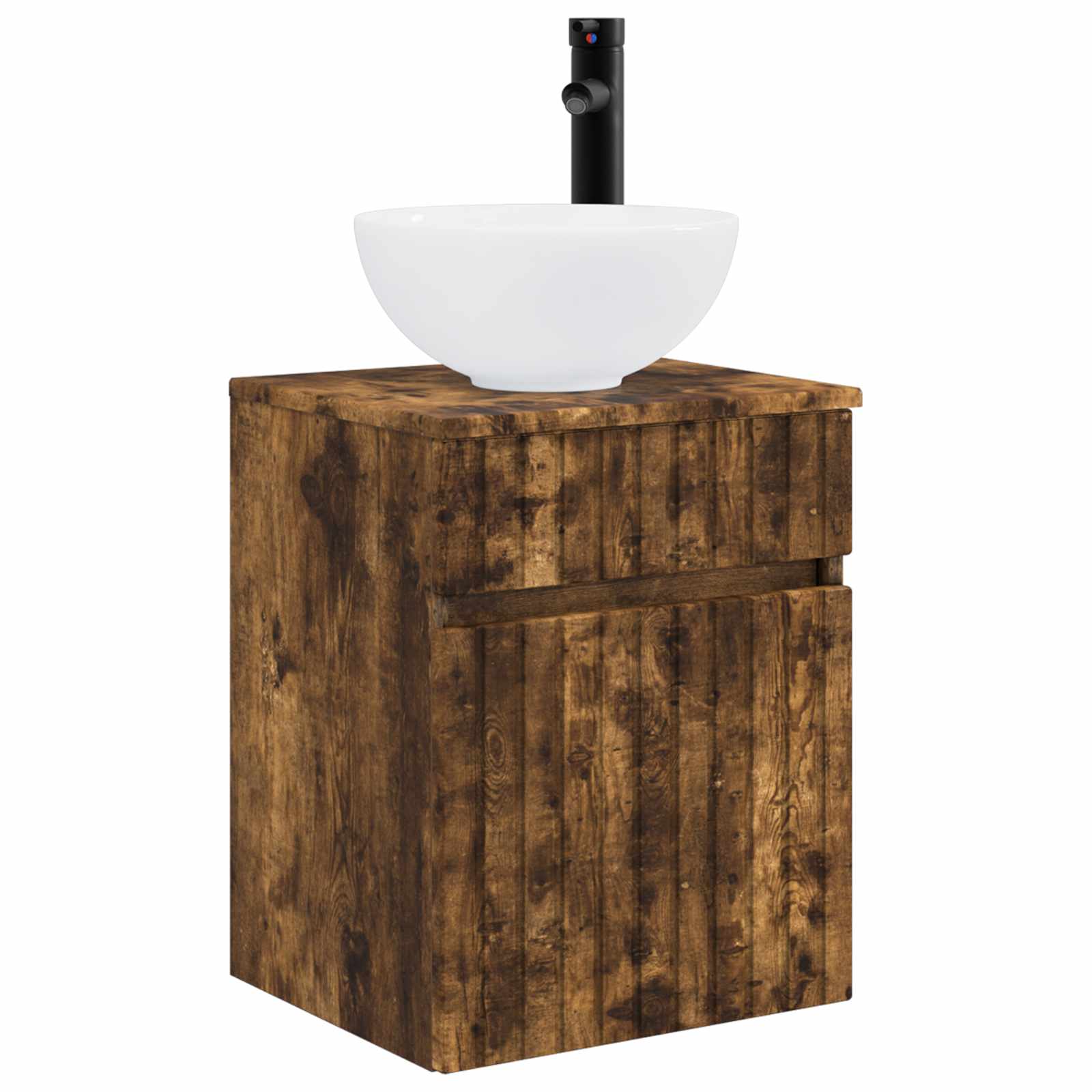 Ensemble de mobilier de salle de bain 3 pc Chêne fumé