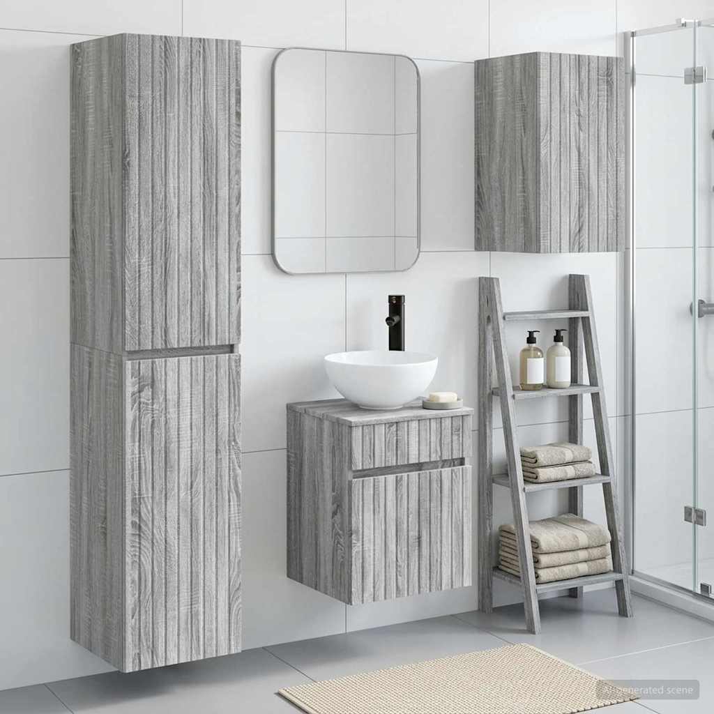 Ensemble de mobilier de salle de bain 3 pc Sonoma gris