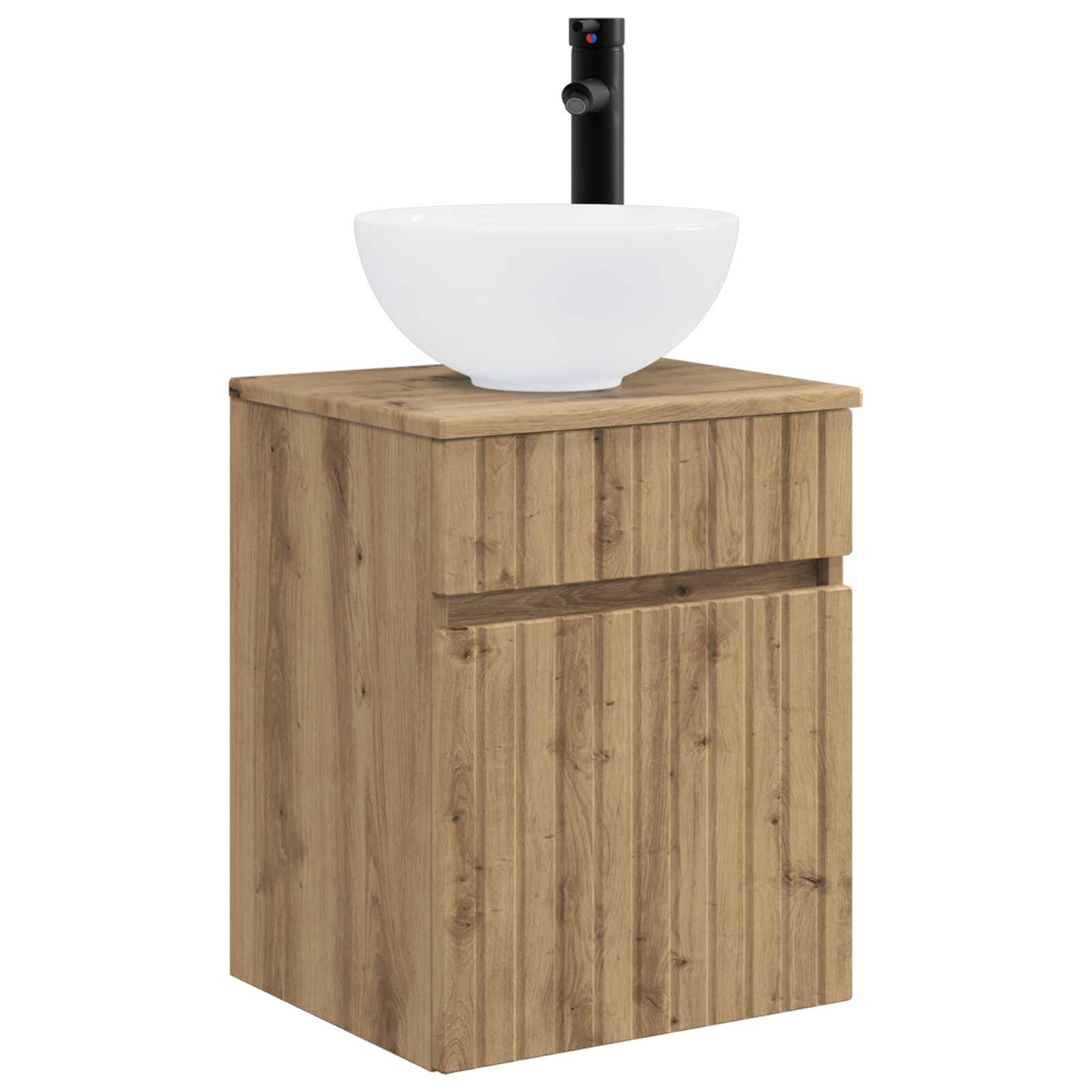 Ensemble de mobilier de salle de bain 3 pc Chêne artisanal