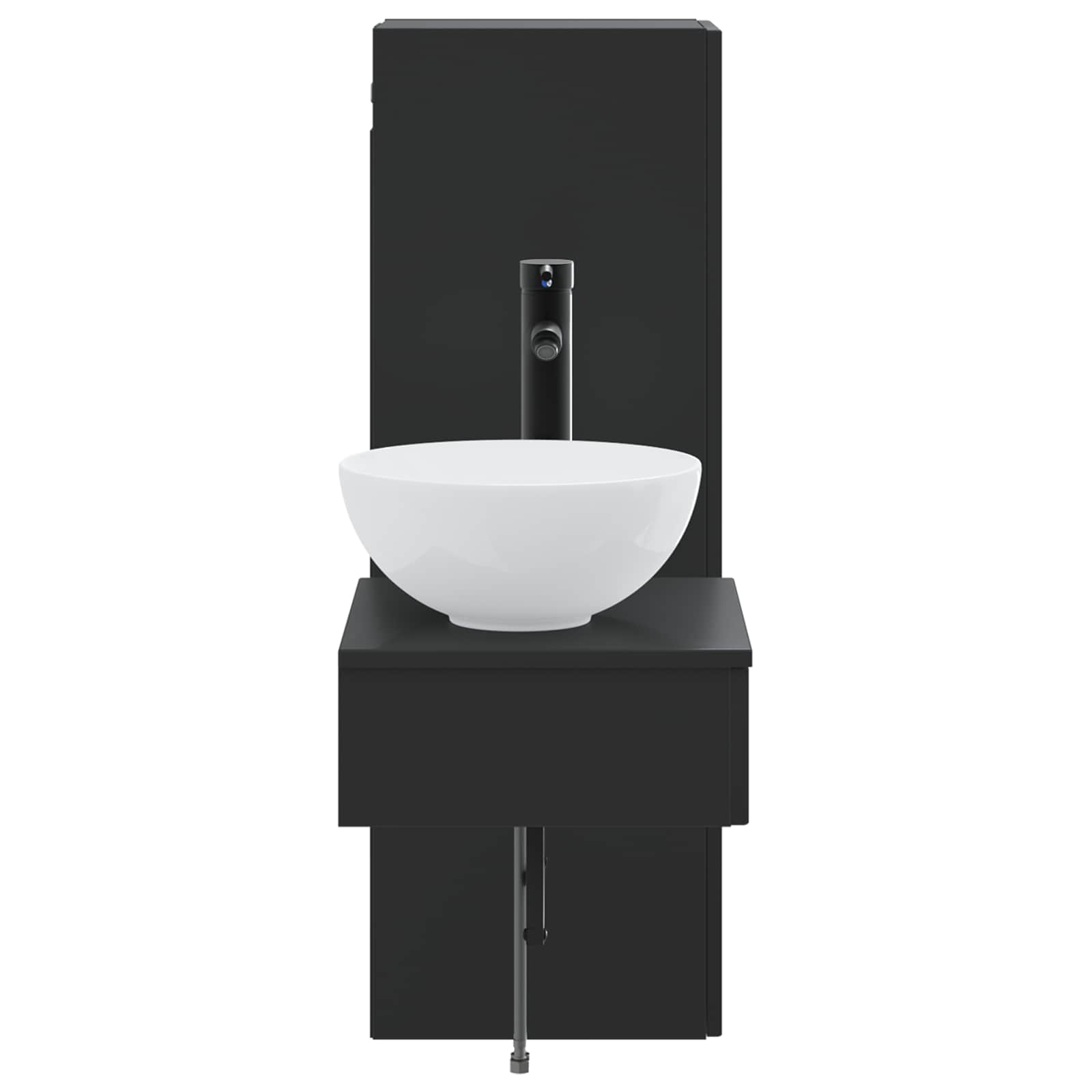 Ensemble de mobilier de salle de bain 2 pc Noir