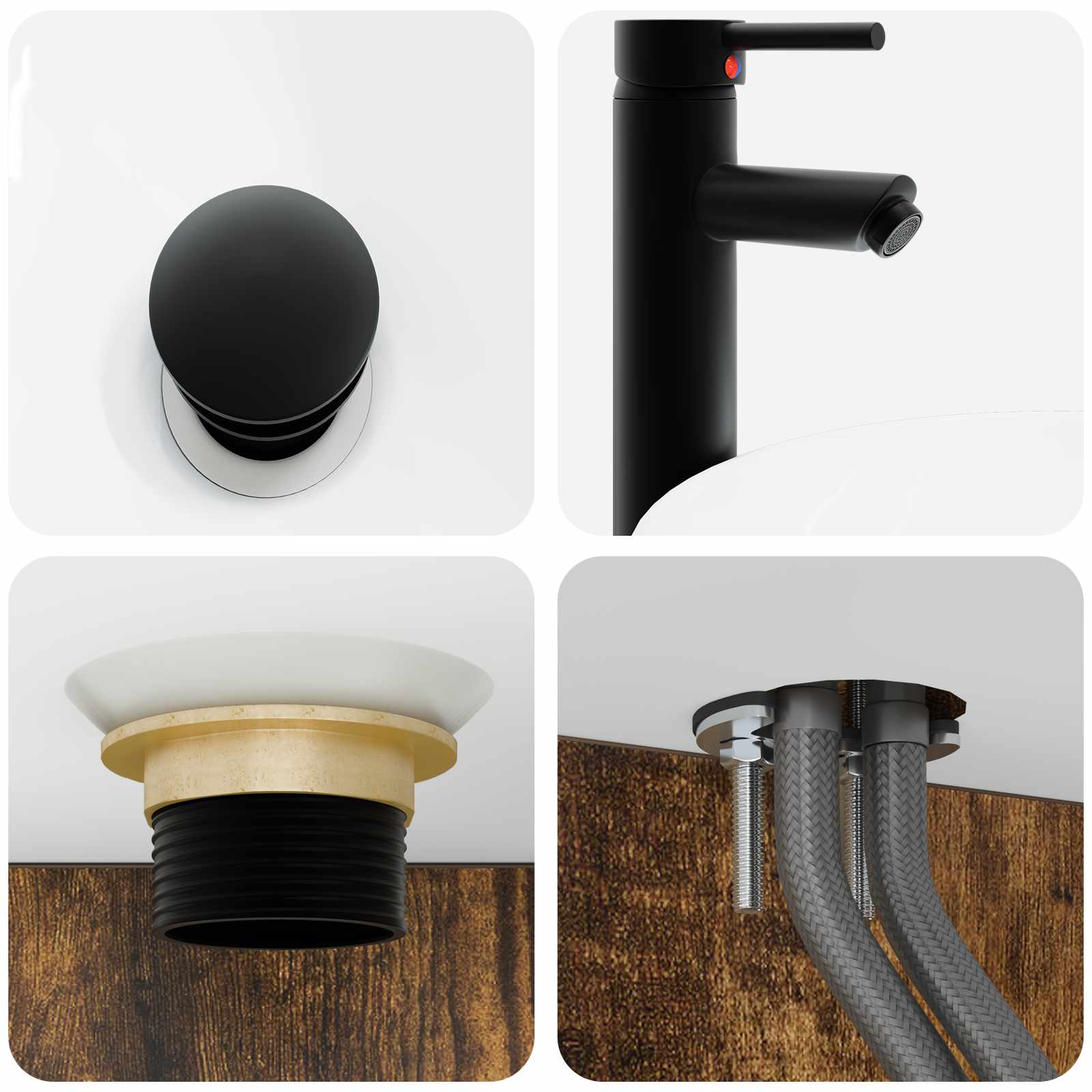 Ensemble de mobilier de salle de bain 2 pc Chêne fumé