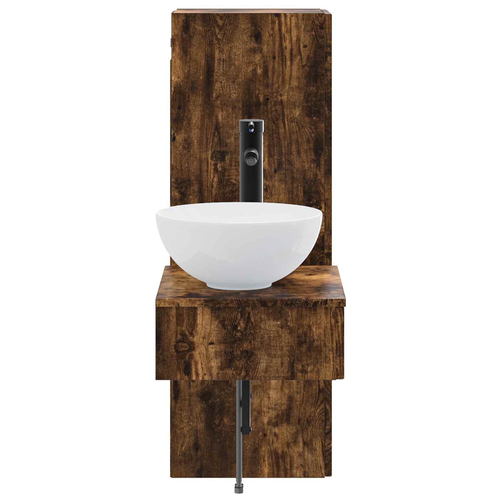 Ensemble de mobilier de salle de bain 2 pc Chêne fumé