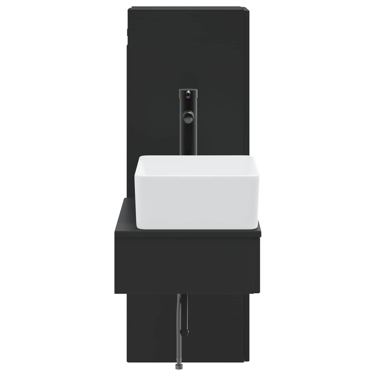 Ensemble de mobilier de salle de bain 2 pc Noir