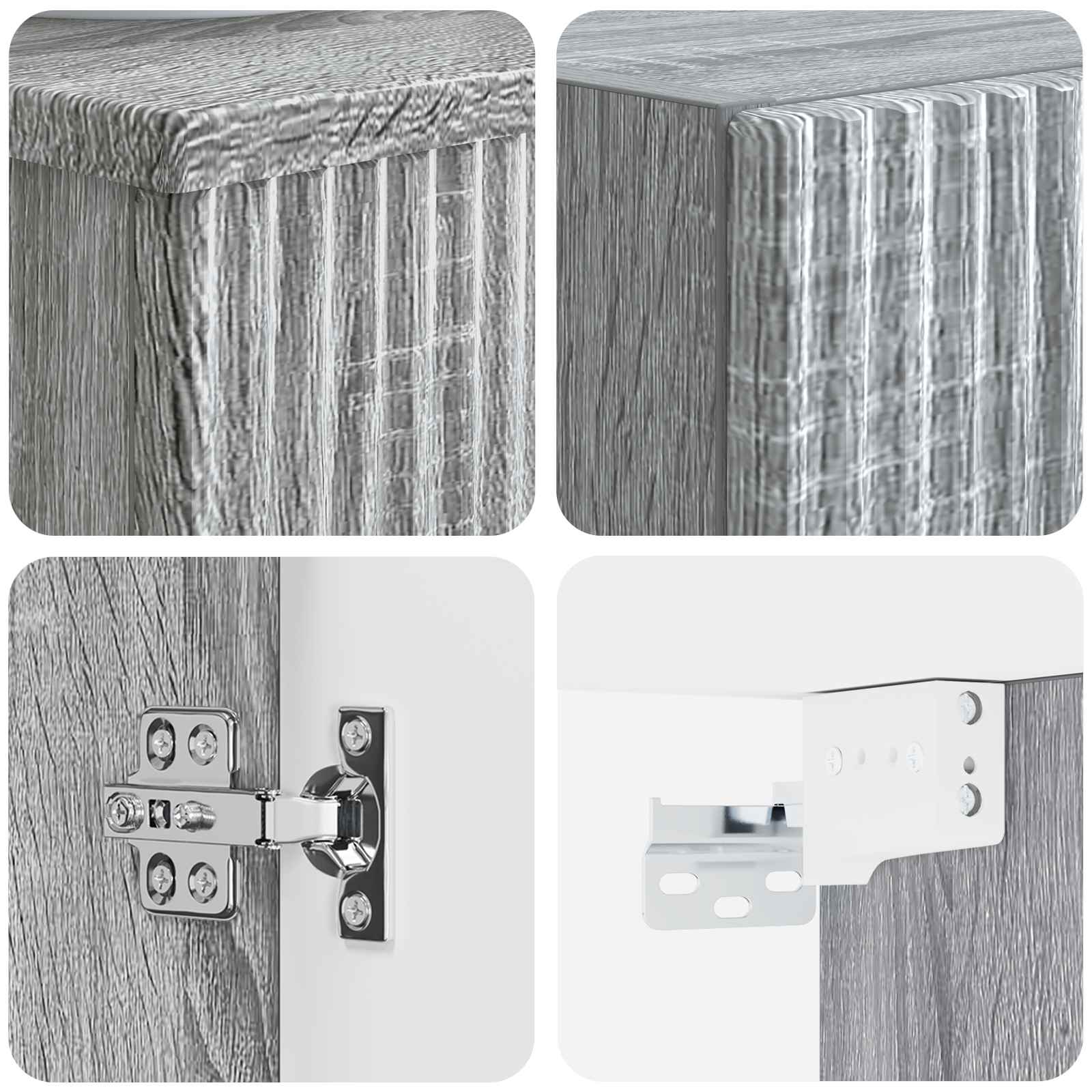 Ensemble de mobilier de salle de bain 2 pc Sonoma gris