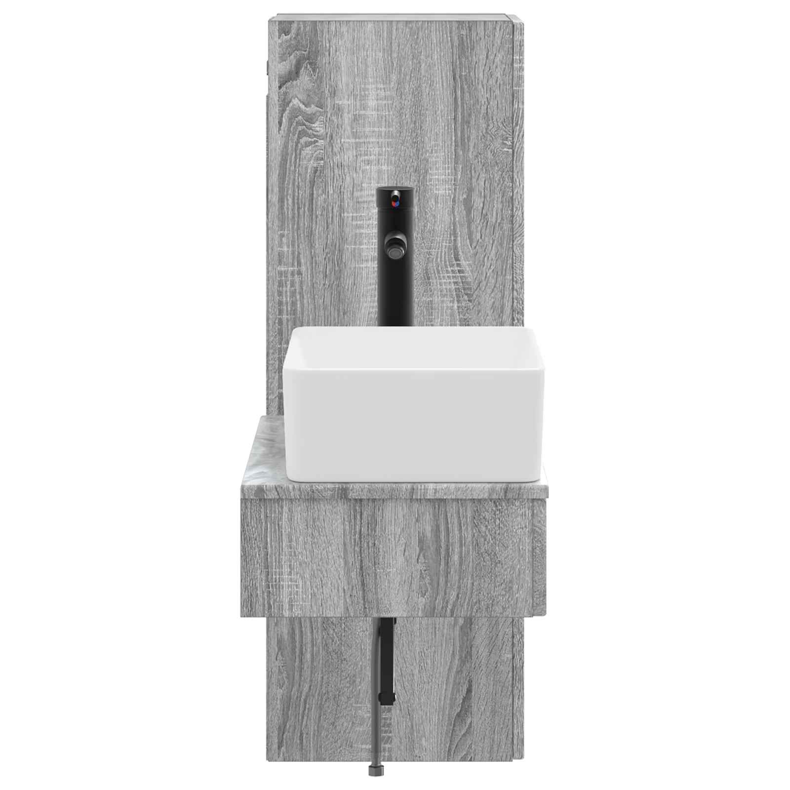 Ensemble de mobilier de salle de bain 2 pc Sonoma gris