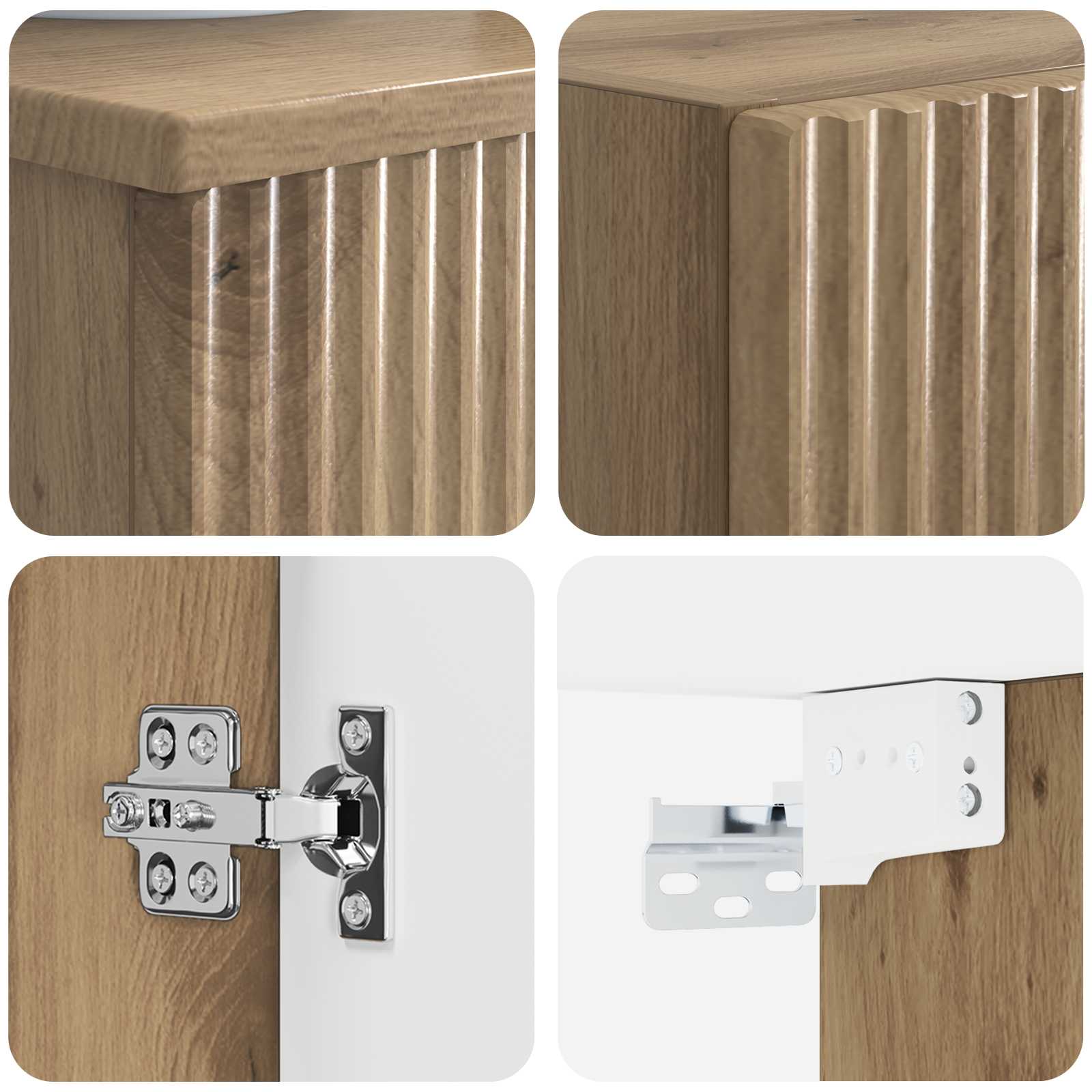 Ensemble de mobilier de salle de bain 2 pc Chêne artisanal