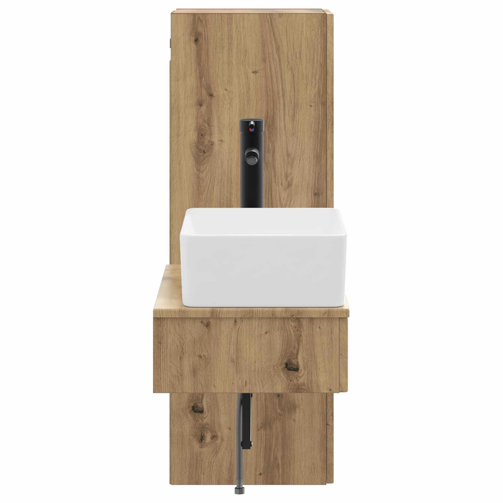 Ensemble de mobilier de salle de bain 2 pc Chêne artisanal