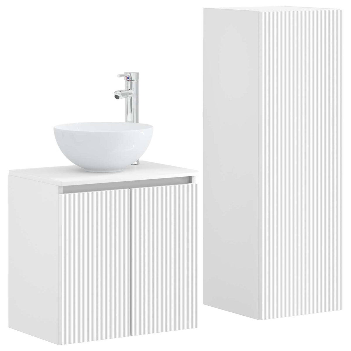 Ensemble de mobilier de salle de bain 2 pc Blanc
