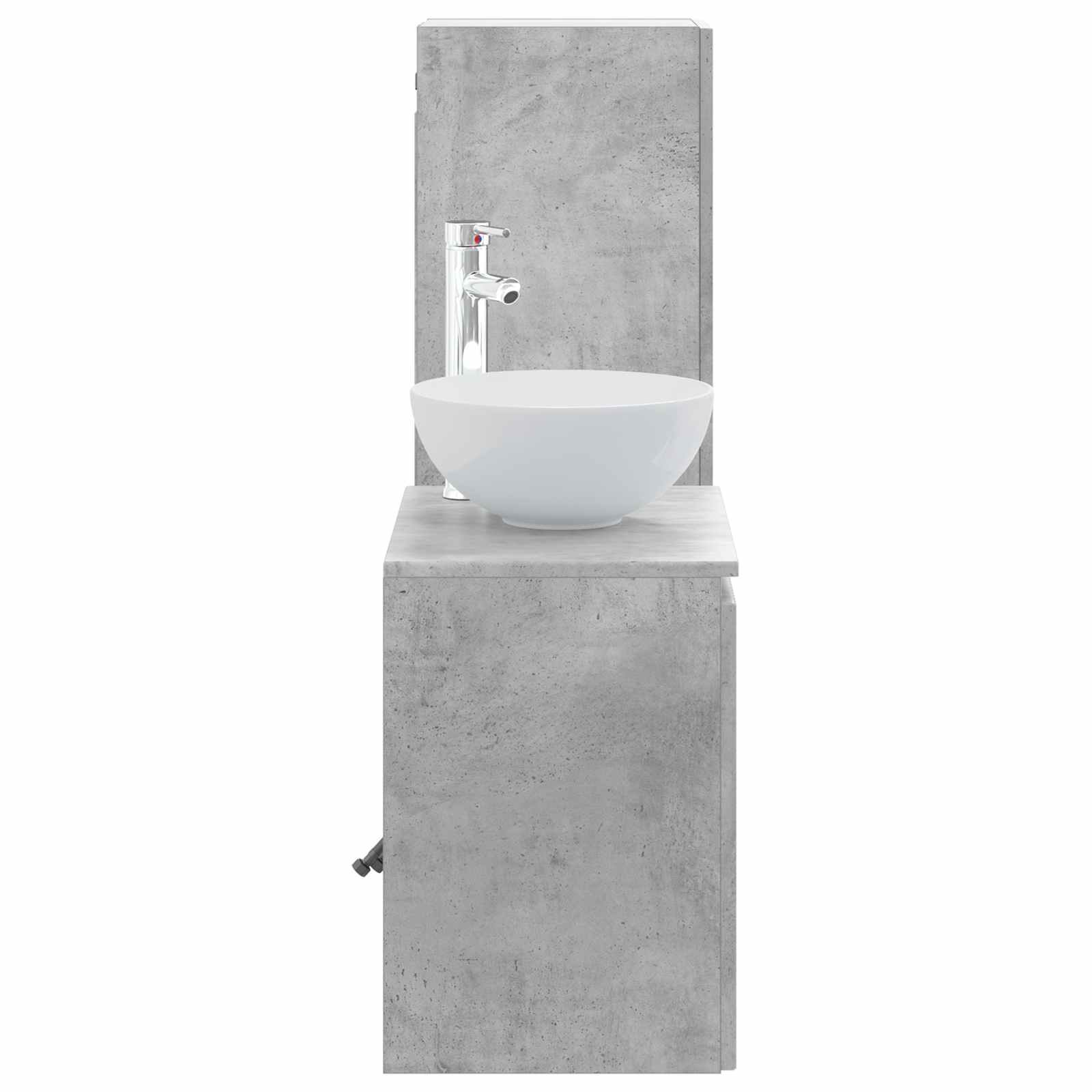 Ensemble de mobilier de salle de bain 2 pc Gris béton