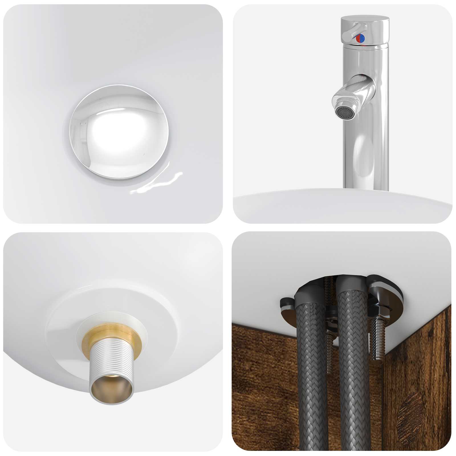 Ensemble de mobilier de salle de bain 2 pc Chêne fumé