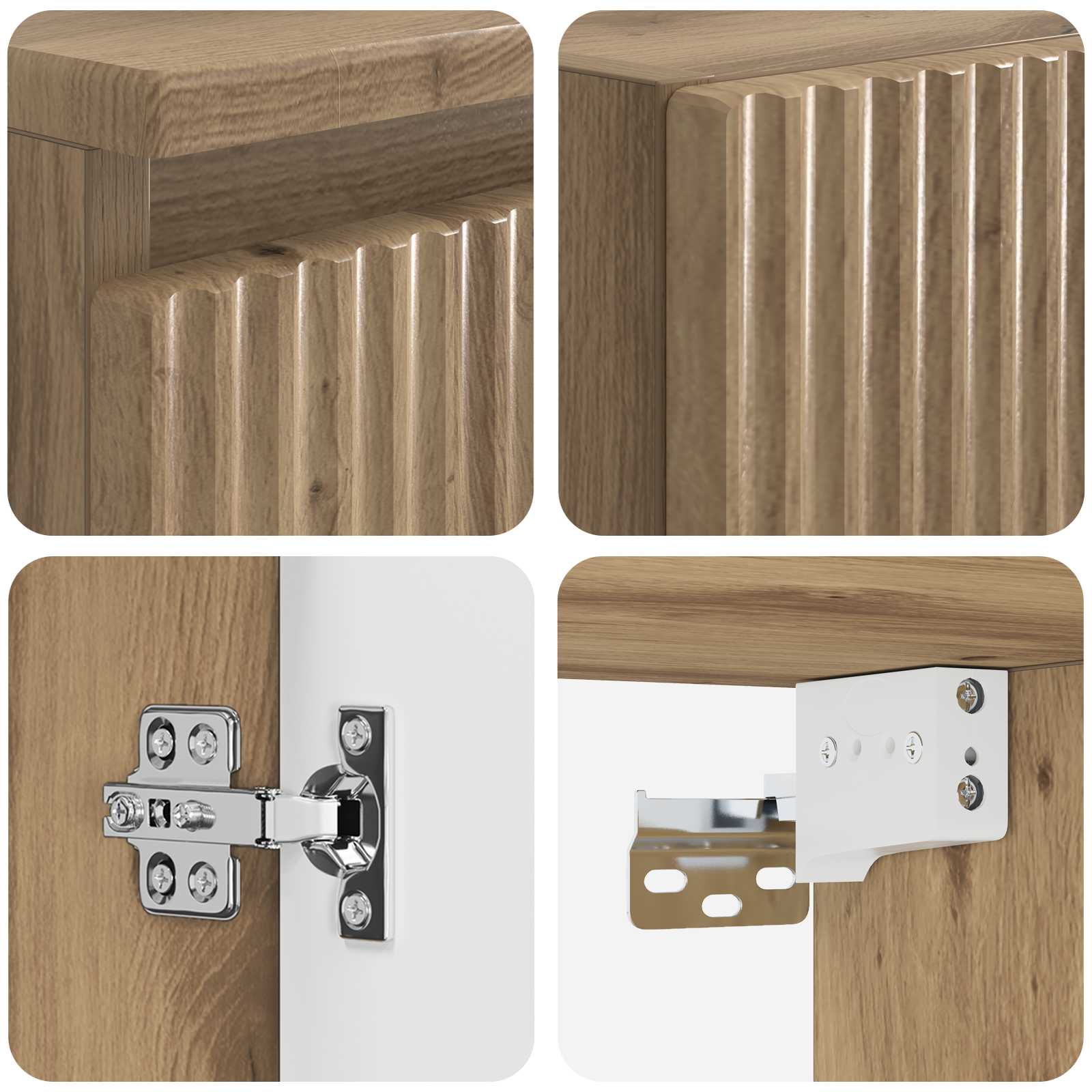 Ensemble de mobilier de salle de bain 2 pc Chêne artisanal