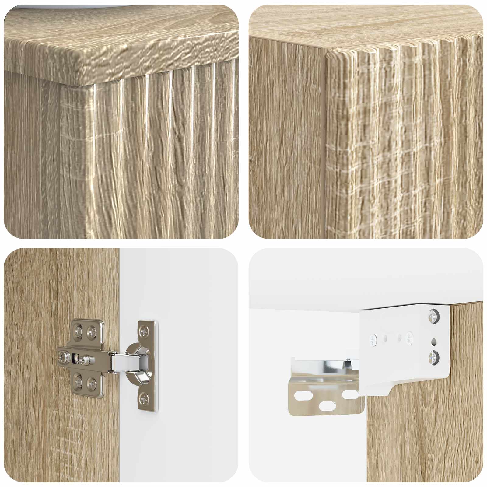 Ensemble de mobilier de salle de bain 2 pc Chêne Sonoma