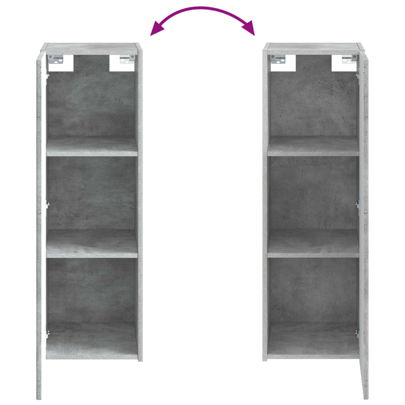 Ensemble de mobilier de salle de bain 2 pc Gris béton