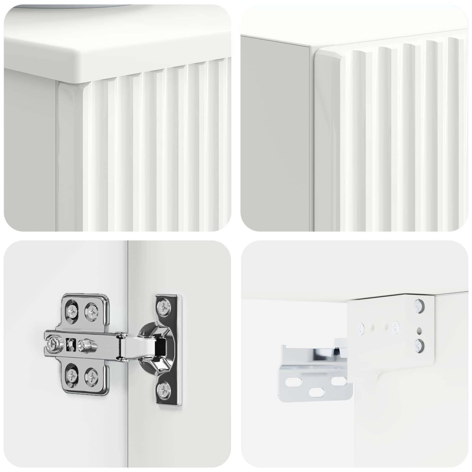 Ensemble de mobilier de salle de bain 2 pc Blanc brillant